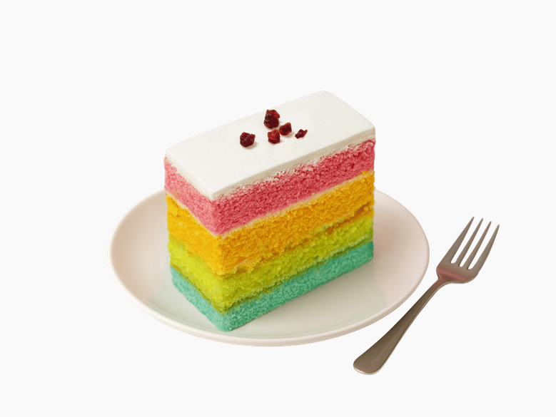 小食泰單片彩虹蛋糕