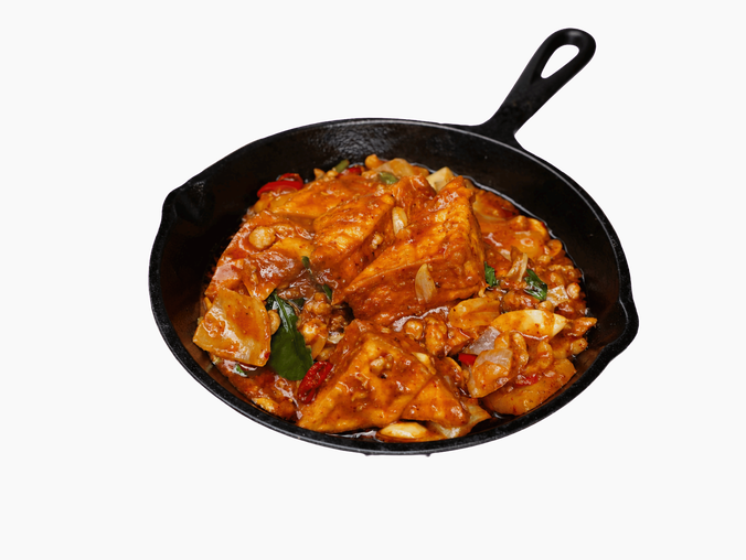小食泰鐵板朱漆咖哩豆腐