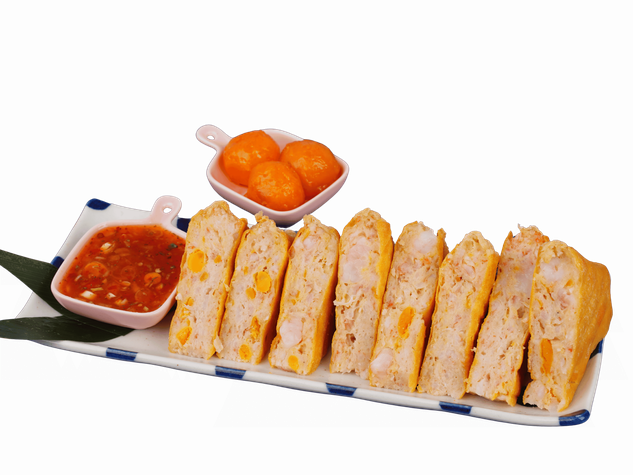 小食泰鹹蛋黃月亮蝦餅
