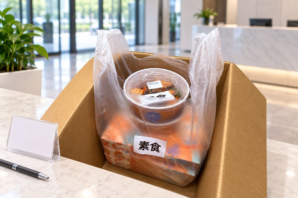 小食泰素食餐盒獨立裝袋並清楚標示