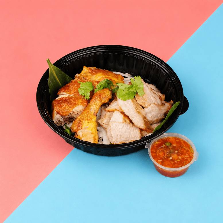 肉多多：松阪豬＋烤雞腿