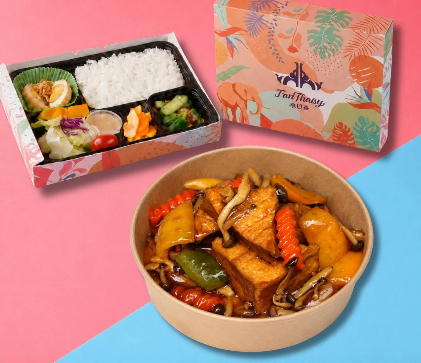 素炒鮮菇豆腐｜蛋素會議便當