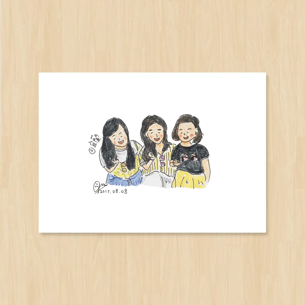 插畫人像似顏繪 3人 Portrait 句點g Dian