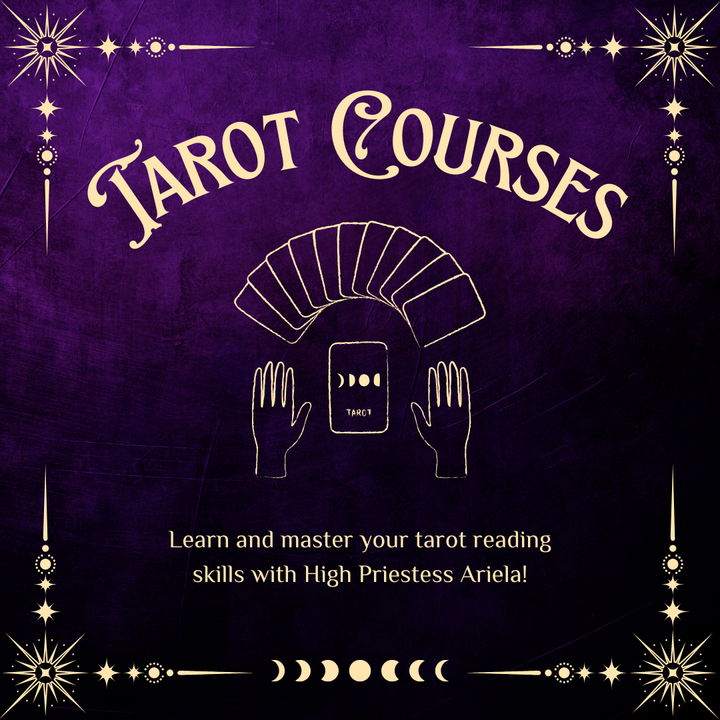 Purple And Yellow Illustrative Tarot Card Reading Instagram Post