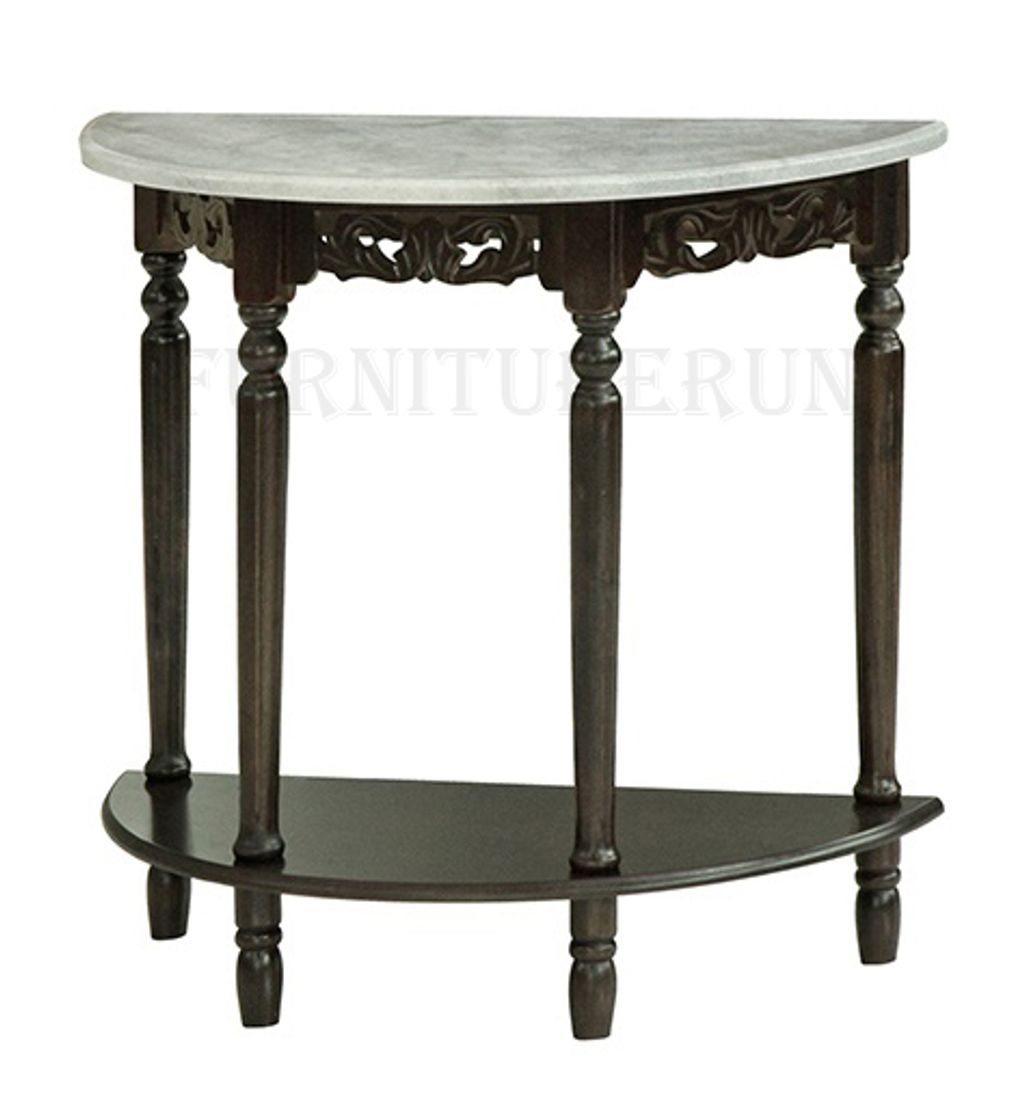 MTT440WG Half Moon Marble Top Console Table RYM Furniture