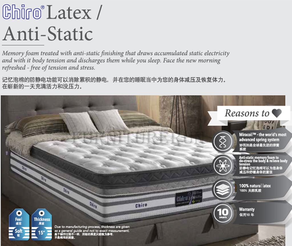 Dreamland Chiro Latex Anti Static Mattress Rym Furniture