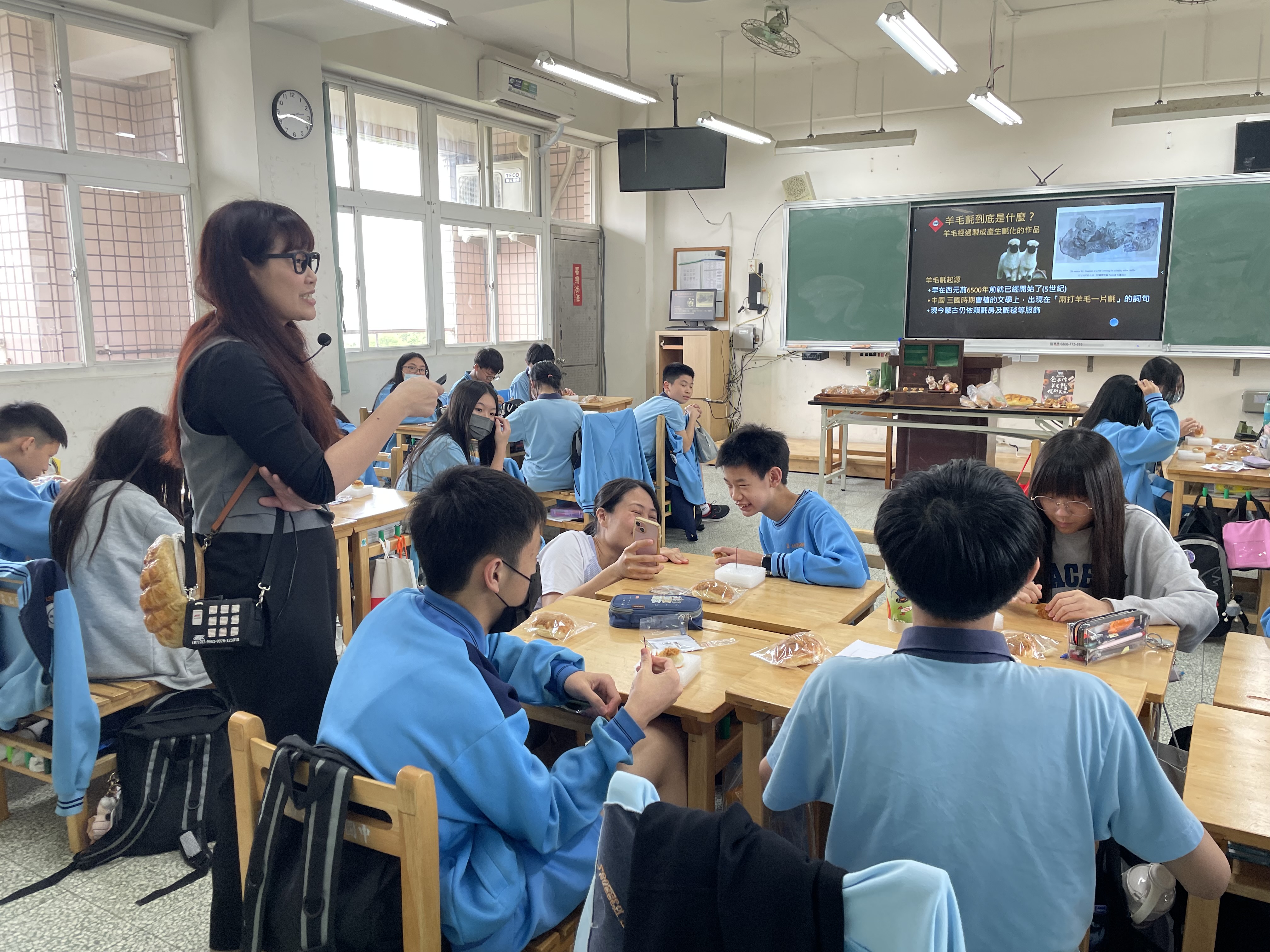 尖山國中肉鬆小麵包羊毛氈體驗課程回顧(2024年4月)