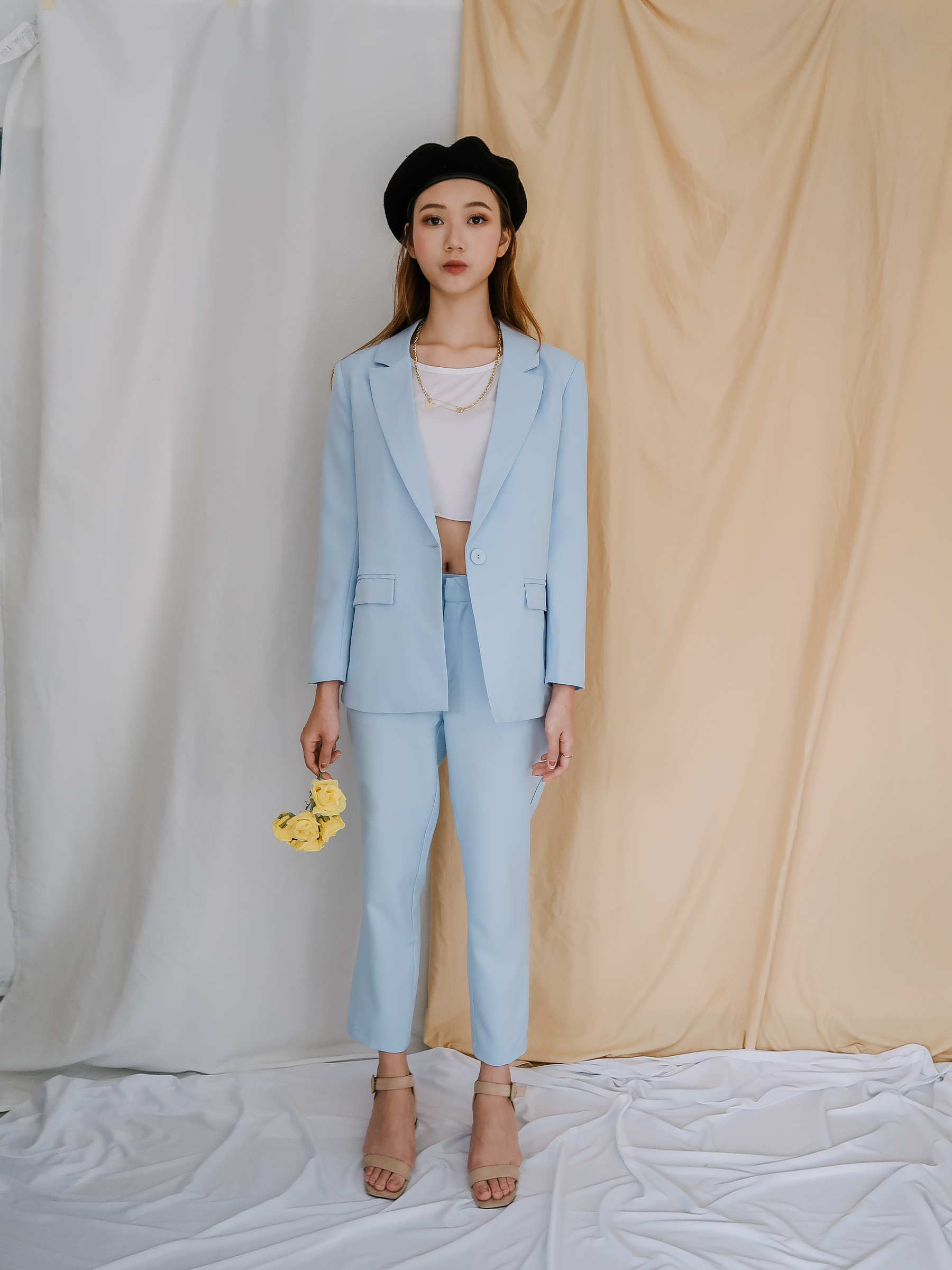 Baby blue blazer set Clearance