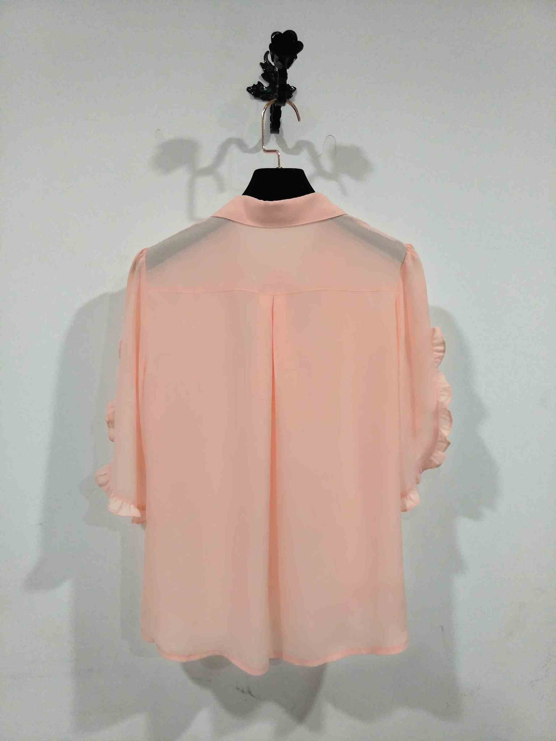 Chiffon style blouse spring summer design with sweet lady clothing for pink clothing (7).jpg