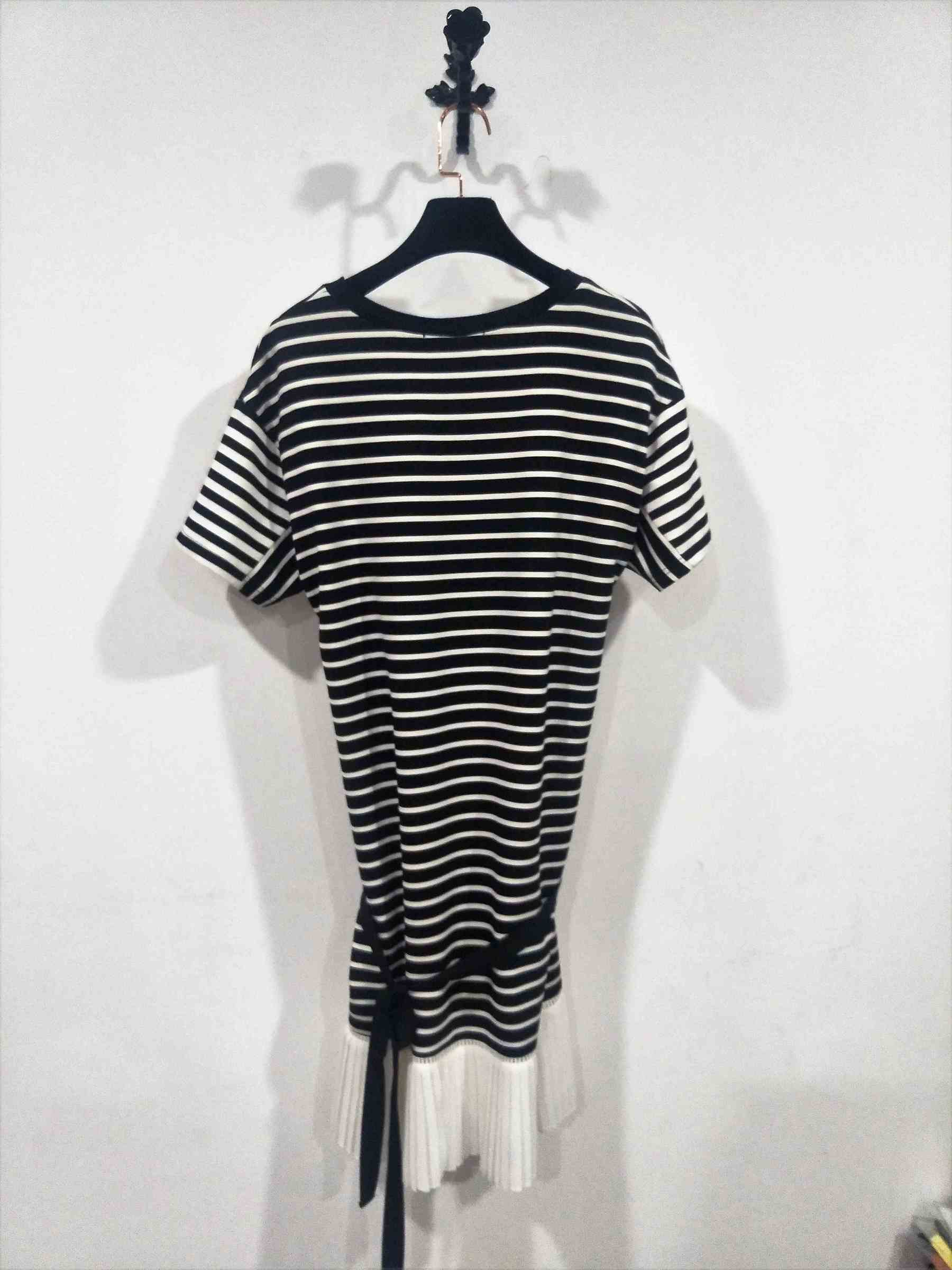 Summer latest T-Shirt dress design with  tunic dress ladies fashion style for stripe casual dress (7).jpg