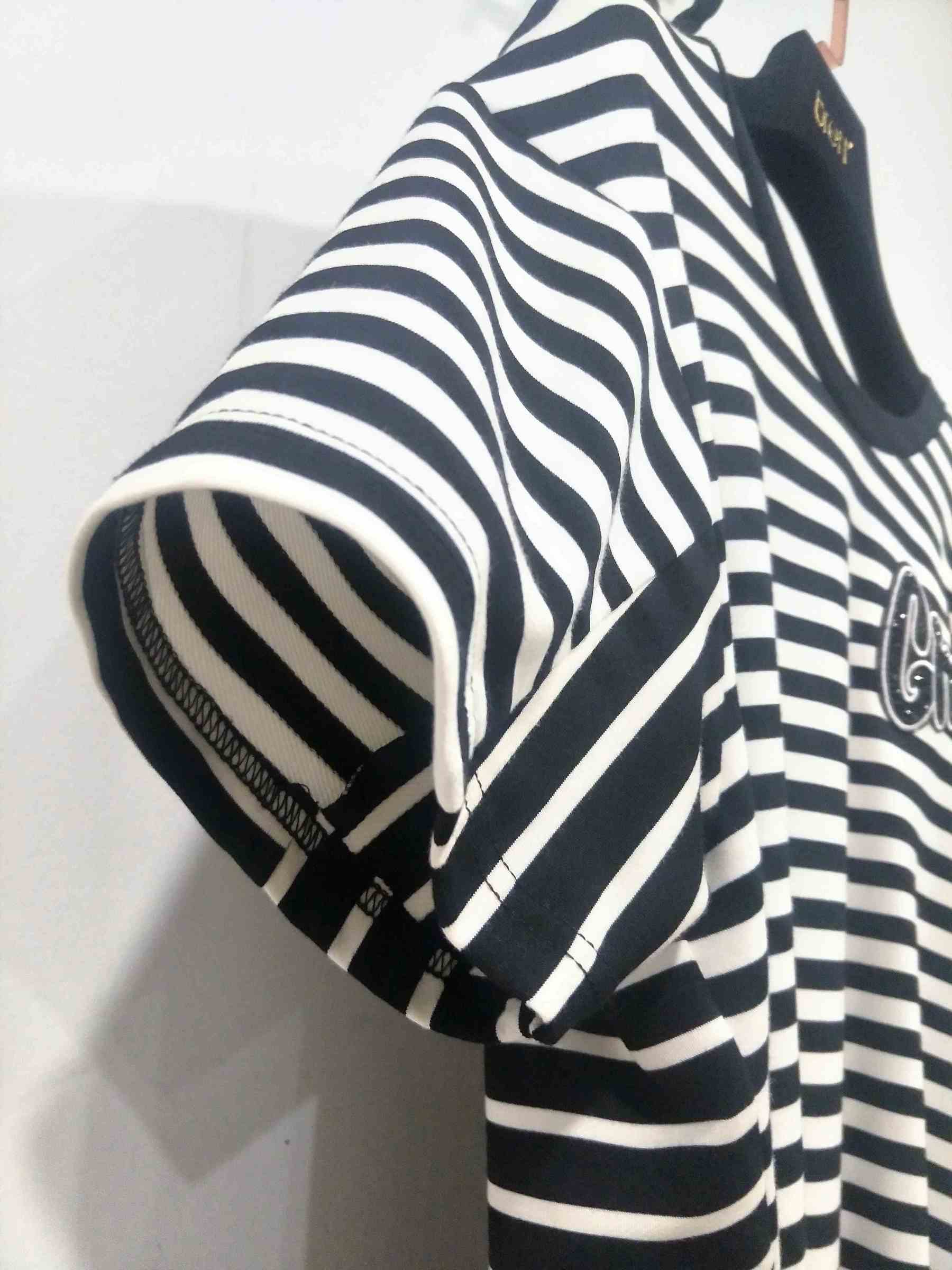 Summer latest T-Shirt dress design with  tunic dress ladies fashion style for stripe casual dress (7).jpg