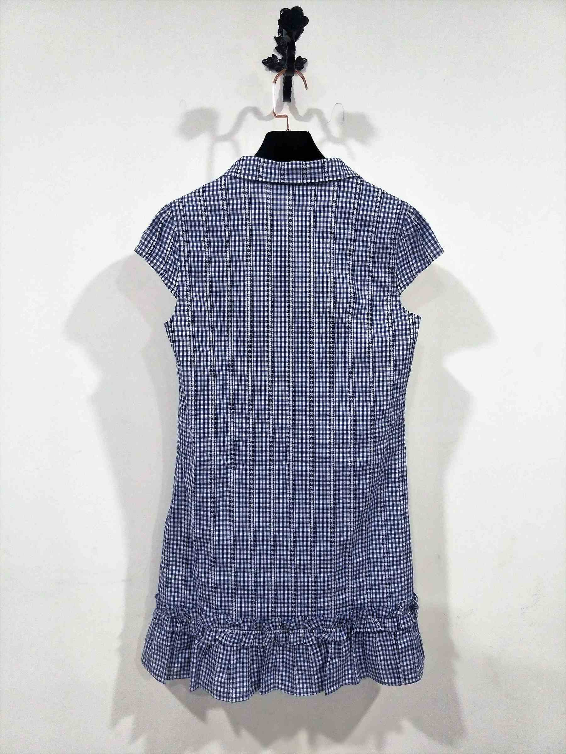 Ladies shirt dress design for front buttons dress plaid style with dress for casual (6).jpg