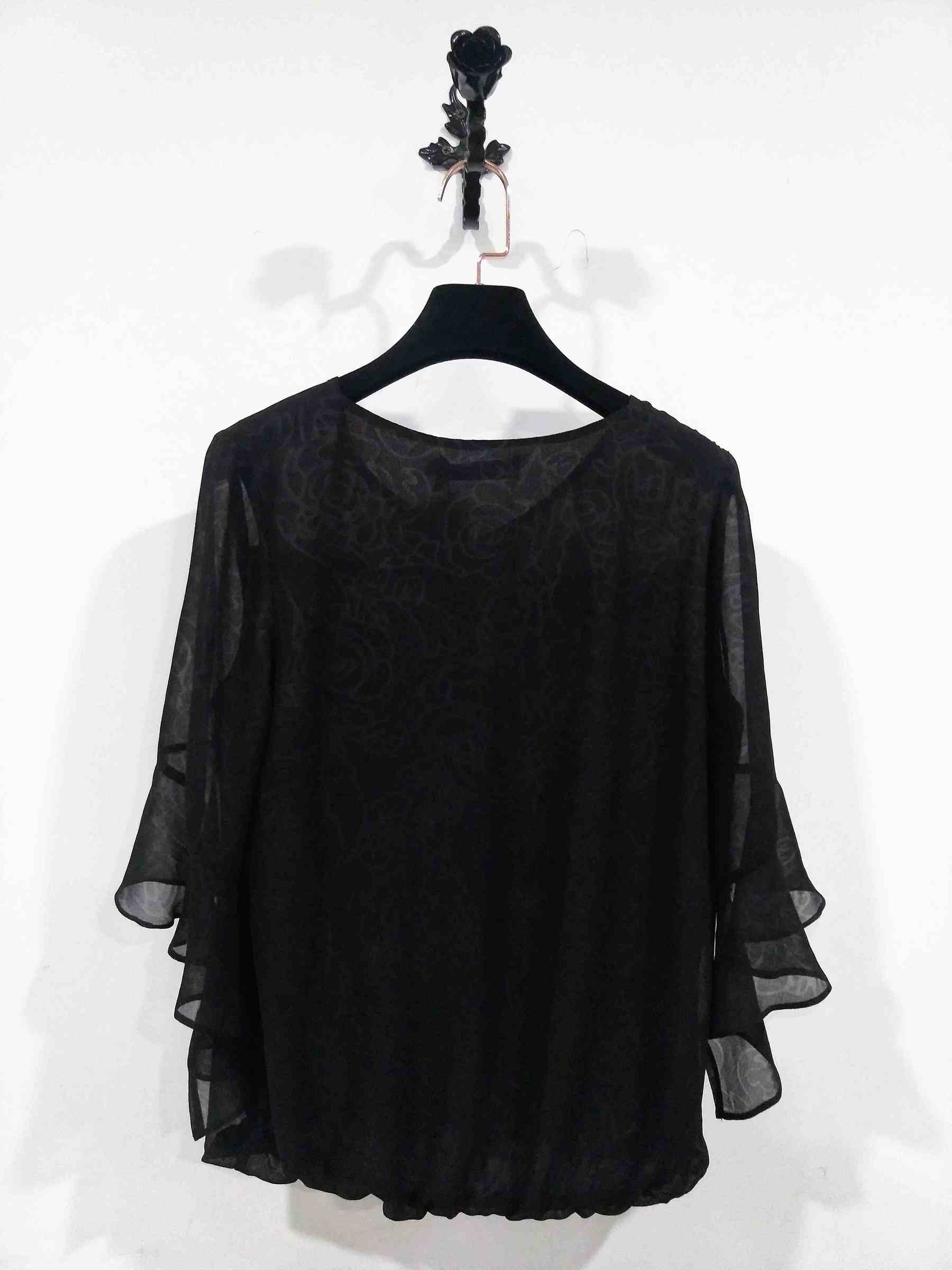Black chiffon top with elegant ladies chiffon blouse woman for images of chiffon tops (6).jpg