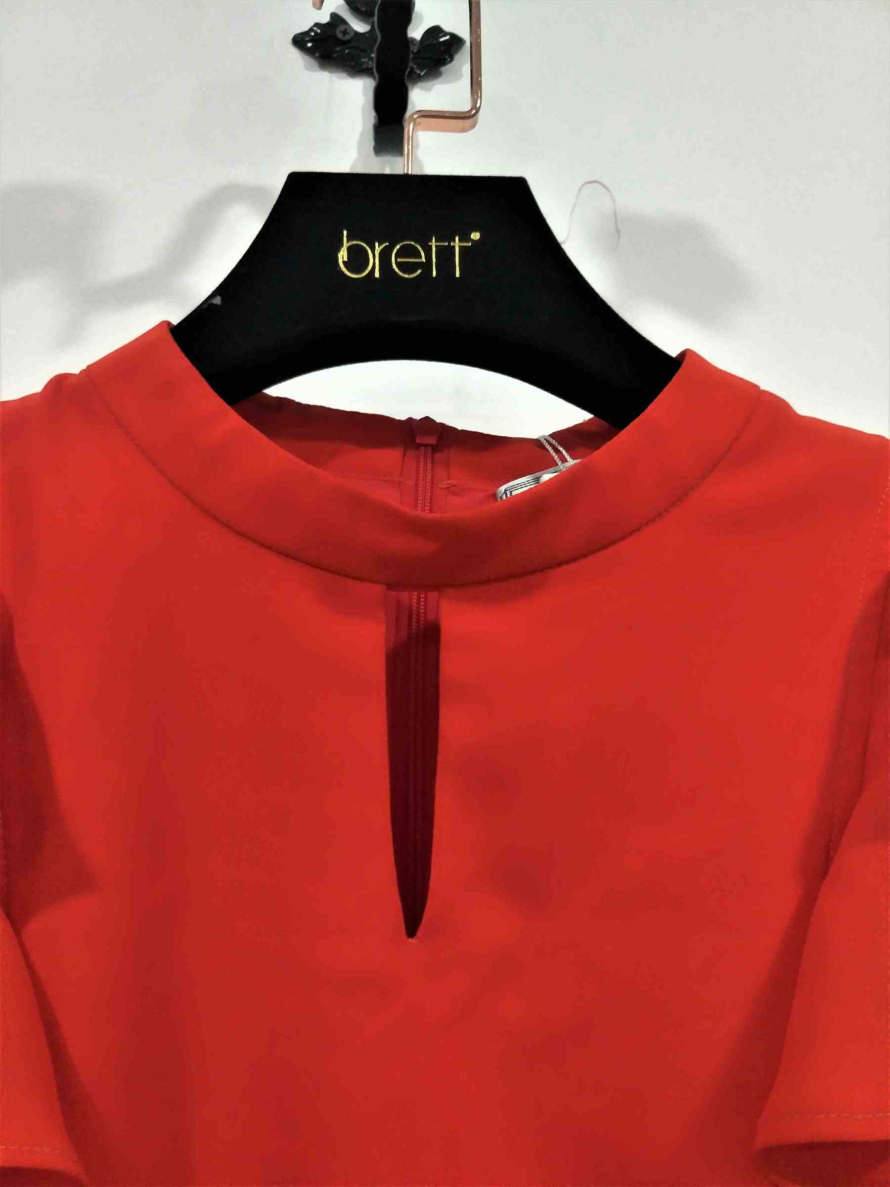 Red dress ladies with ruffle dress women latest style for fashionable women normal dress (5).jpg