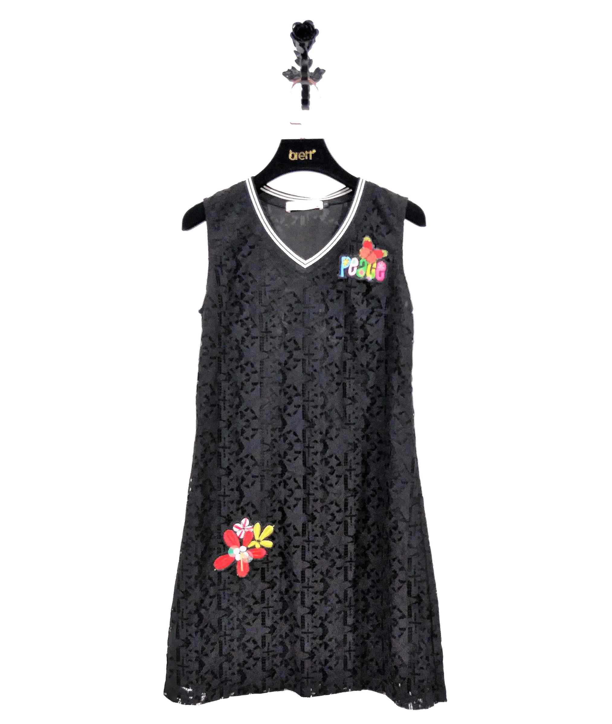 Applique casual dress ladies woman with Lace applique dress latest design for black lace casual dress (1).jpg