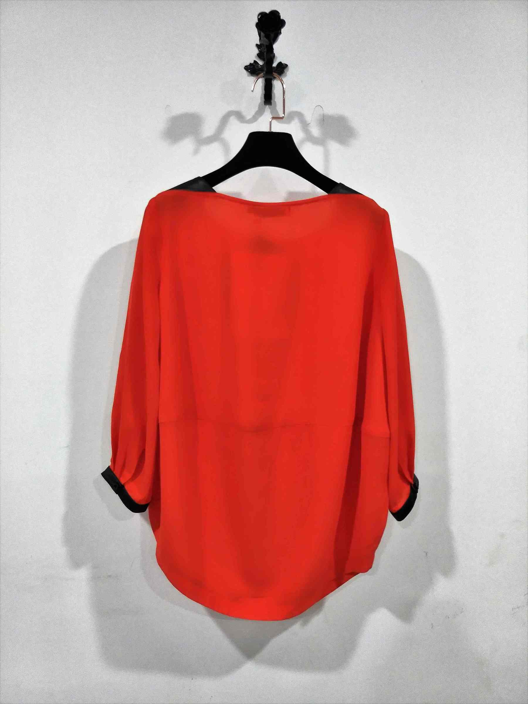Latest ladies orange tops long sleeve with elastic hem tops for wholesale tunic tops and black leather (8).jpg