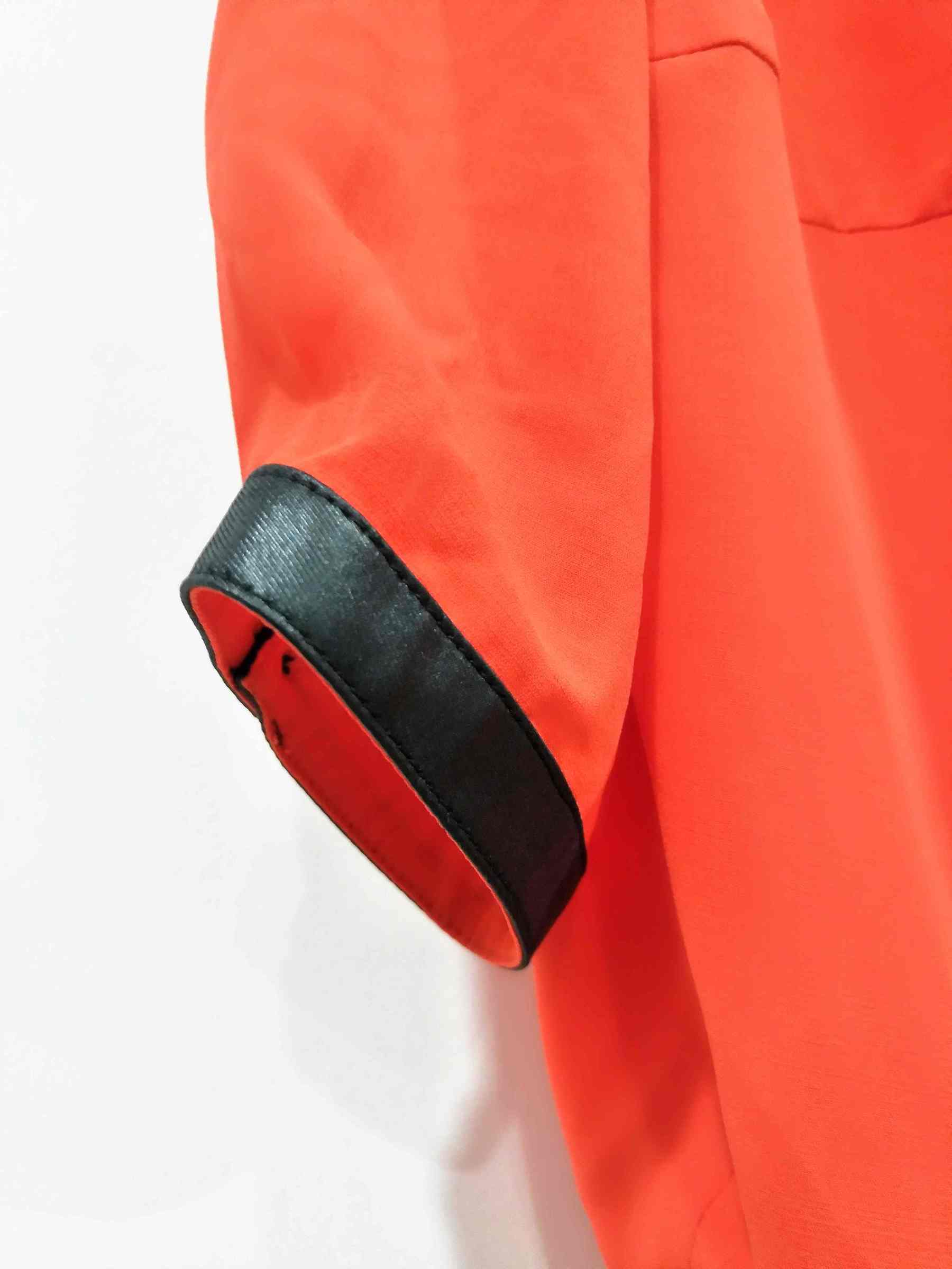 Latest ladies orange tops long sleeve with elastic hem tops for wholesale tunic tops and black leather (8).jpg