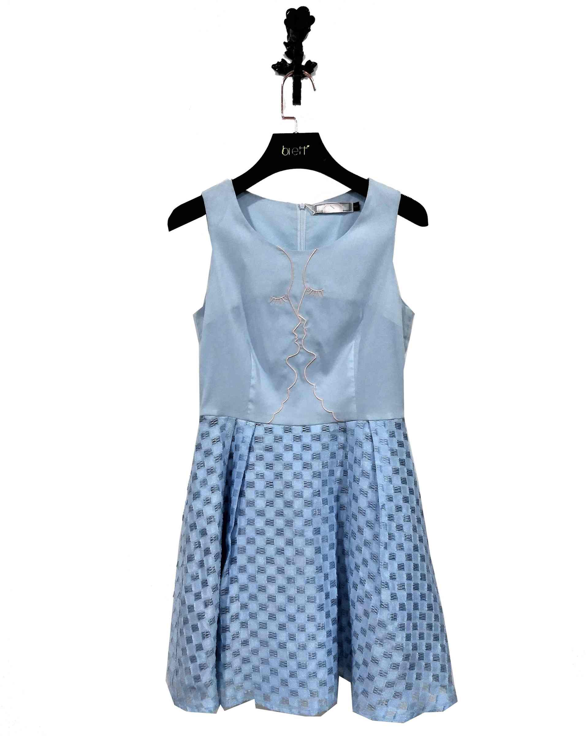 Elegant woman dress summer beaded with casual blue dress for rhinestone dress (9).jpg