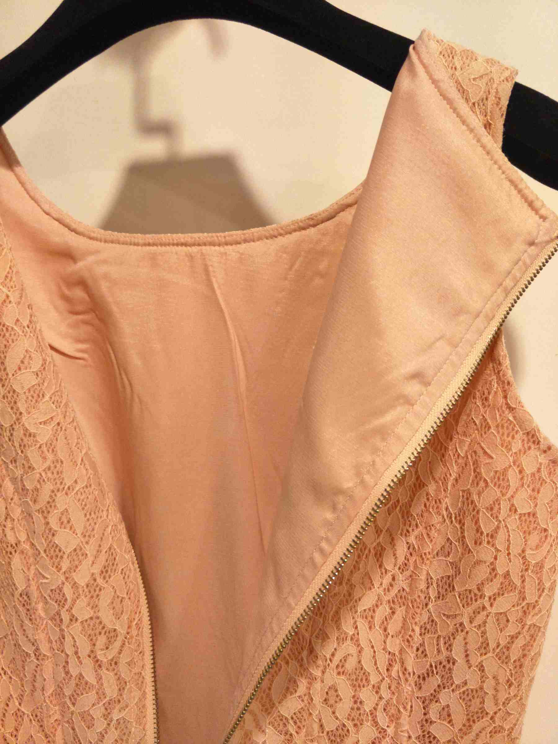 Elegant Sweet Muted Pink Floral Jacquard  U-Neck Sleeveless Cocktail Dress.jpg