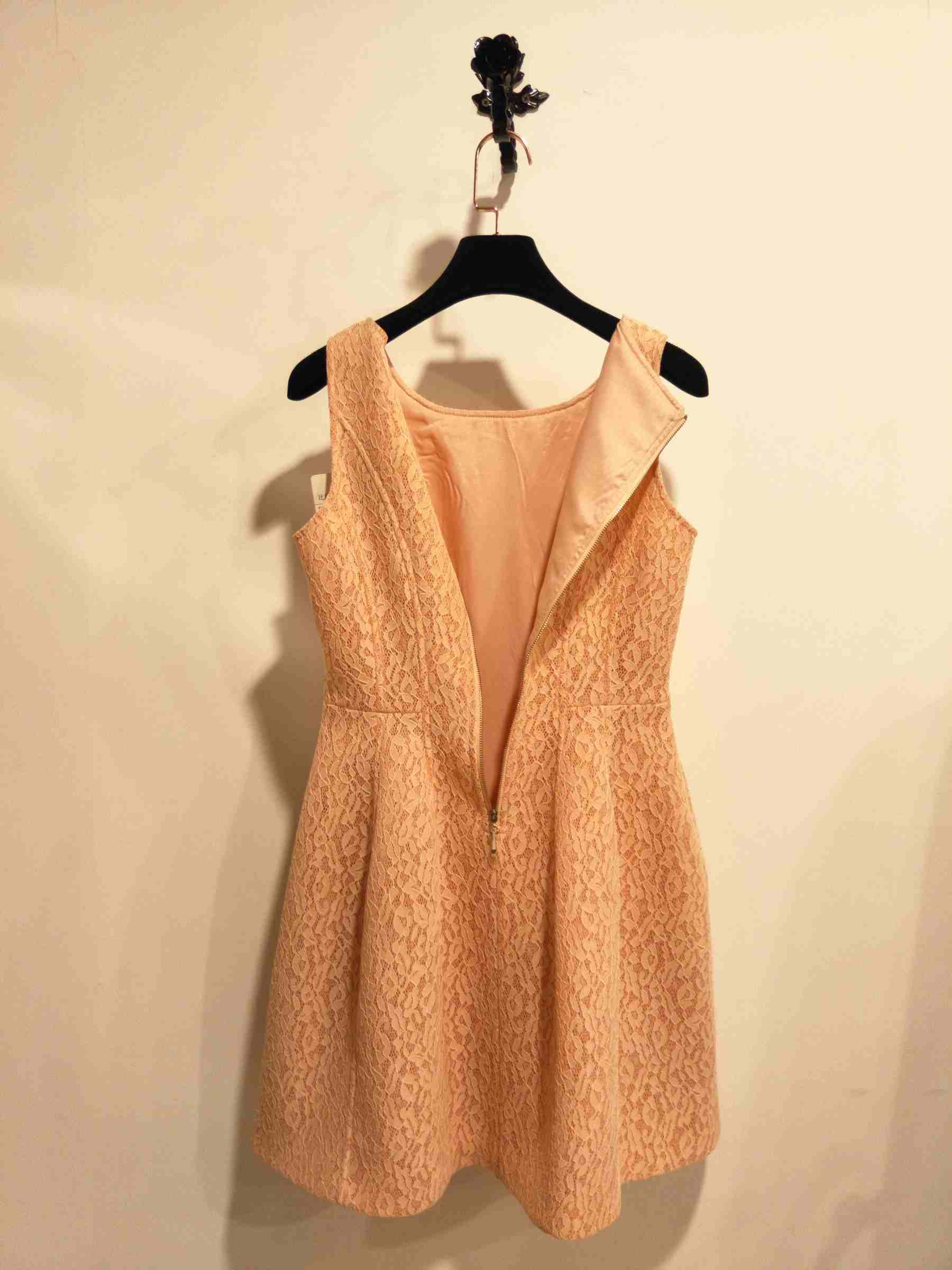 Elegant Sweet Muted Pink Floral Jacquard  U-Neck Sleeveless Cocktail Dress.jpg