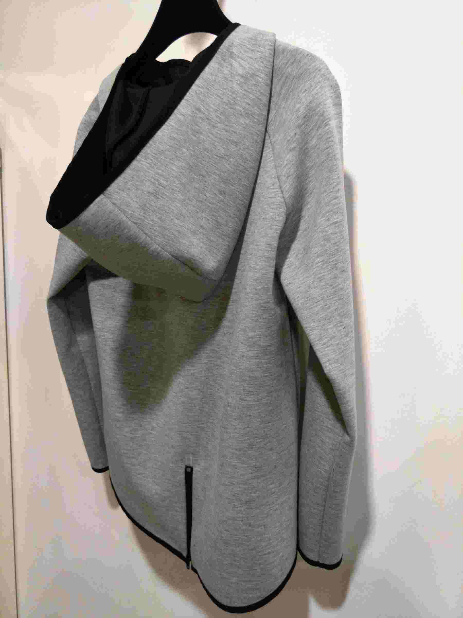 2017 Autumn Fashion Sport Grey Jacket Designer Hoodie Ladies Grey Jacket for Woman Grey High Low Colloge Jacket.jpg