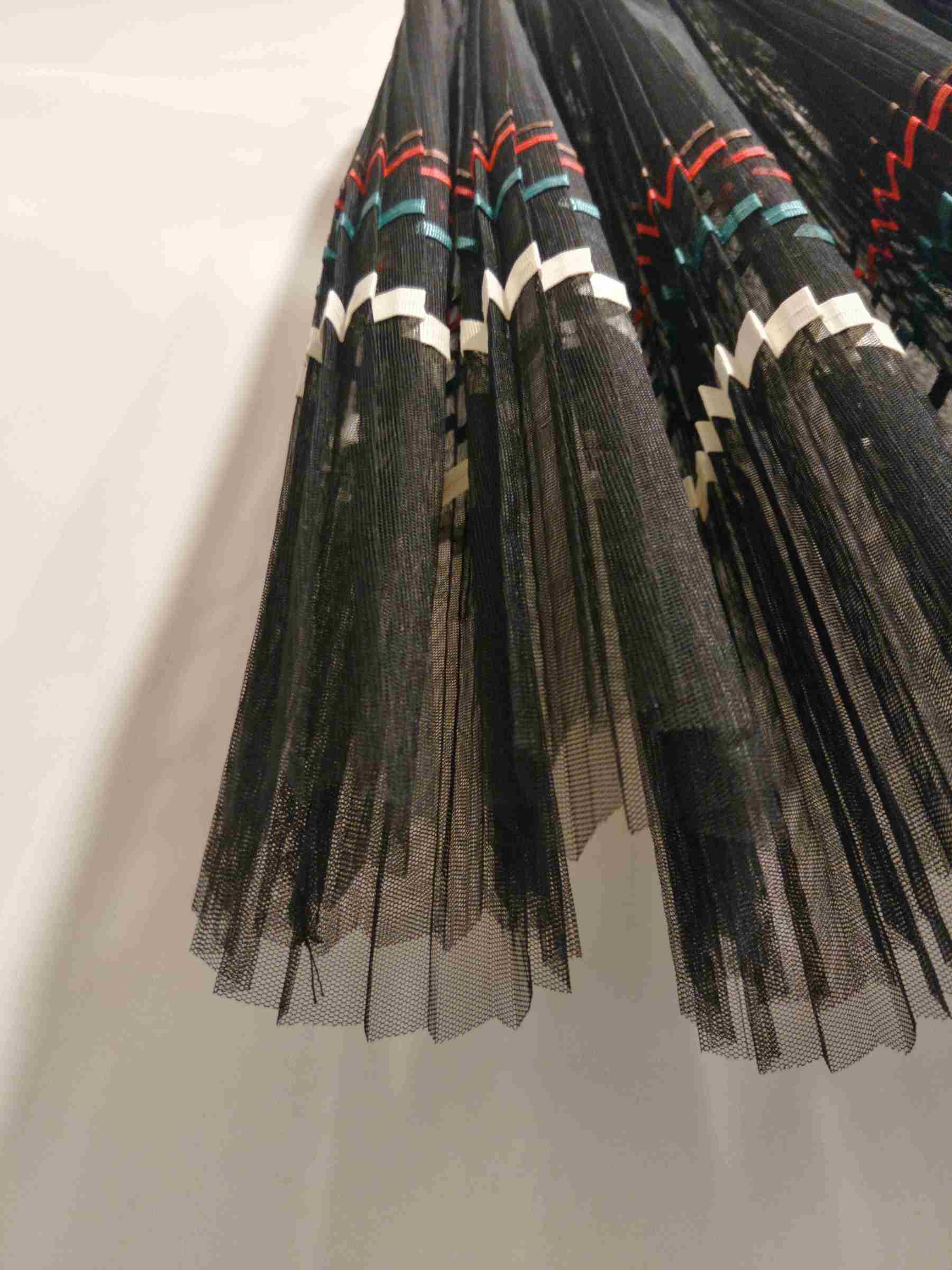 2017 Half Pleated Skirts Fashion Design Black Mesh Skirt Elegant Latest Fashion Designer Ladies Skirt.jpg