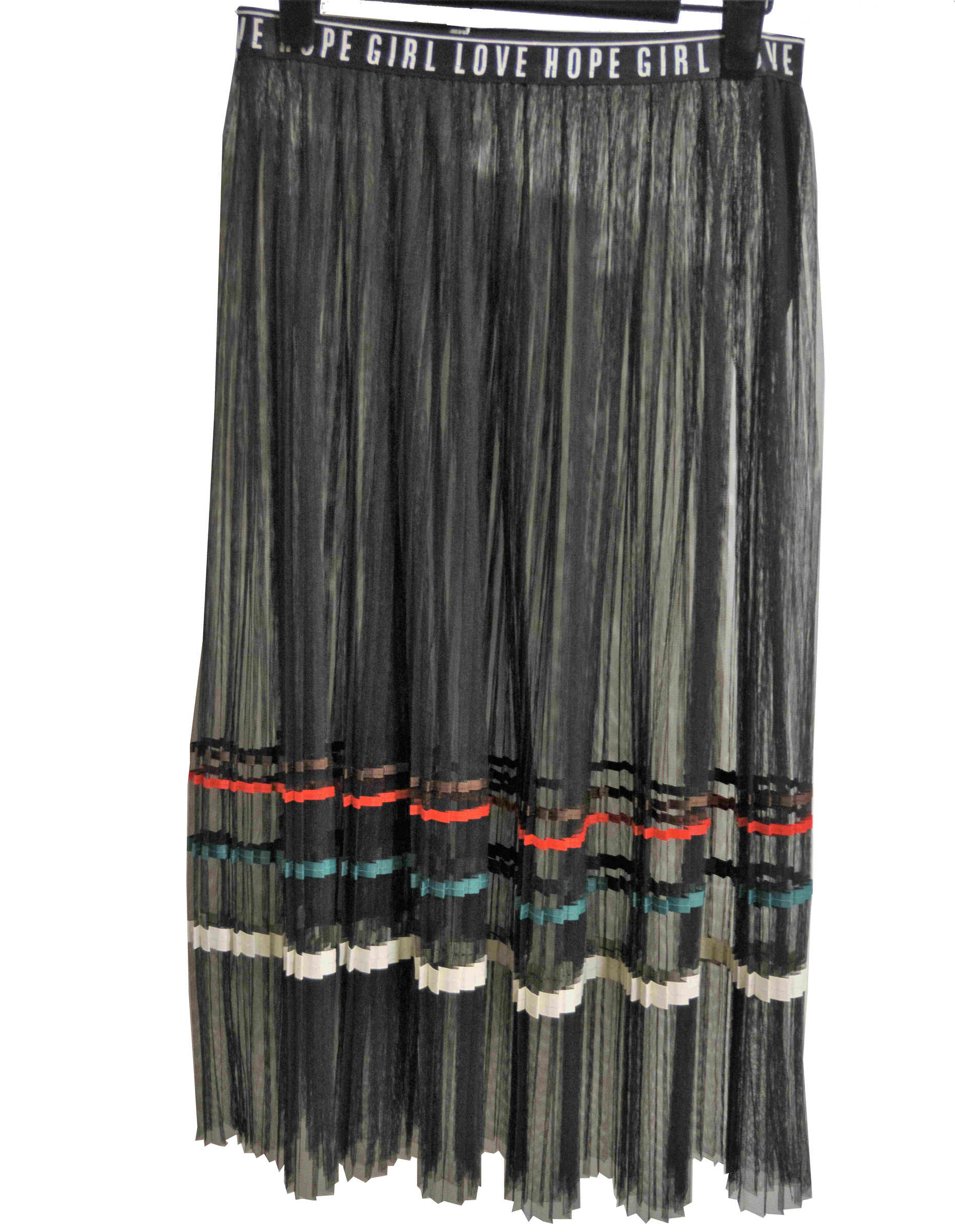2017 Half Pleated Skirts Fashion Design Black Mesh Skirt Elegant Latest Fashion Designer Ladies Skirt.jpg