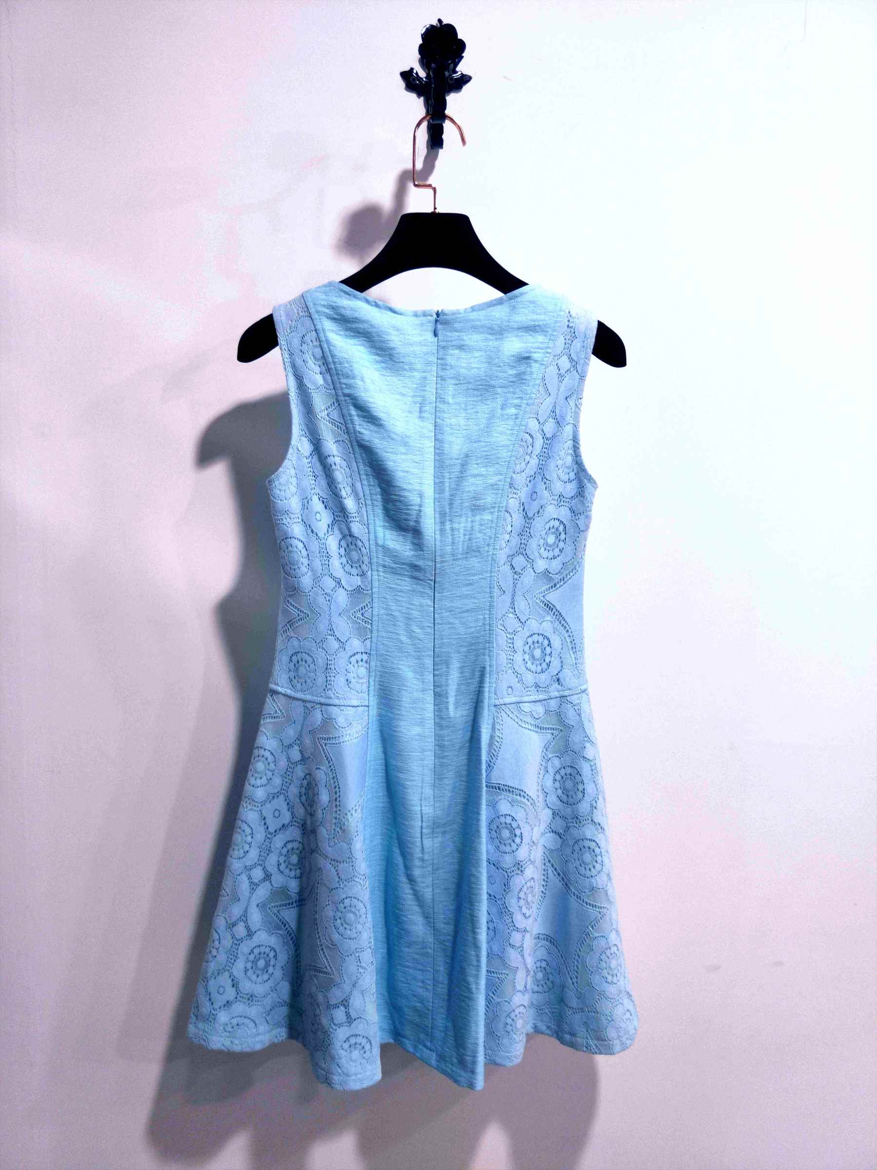 Woman Latest Design Cocktail Dress with Laced Sleeveless Plain Weave Blue Cocktail Dress for Elegant Woman (Copy).jpg