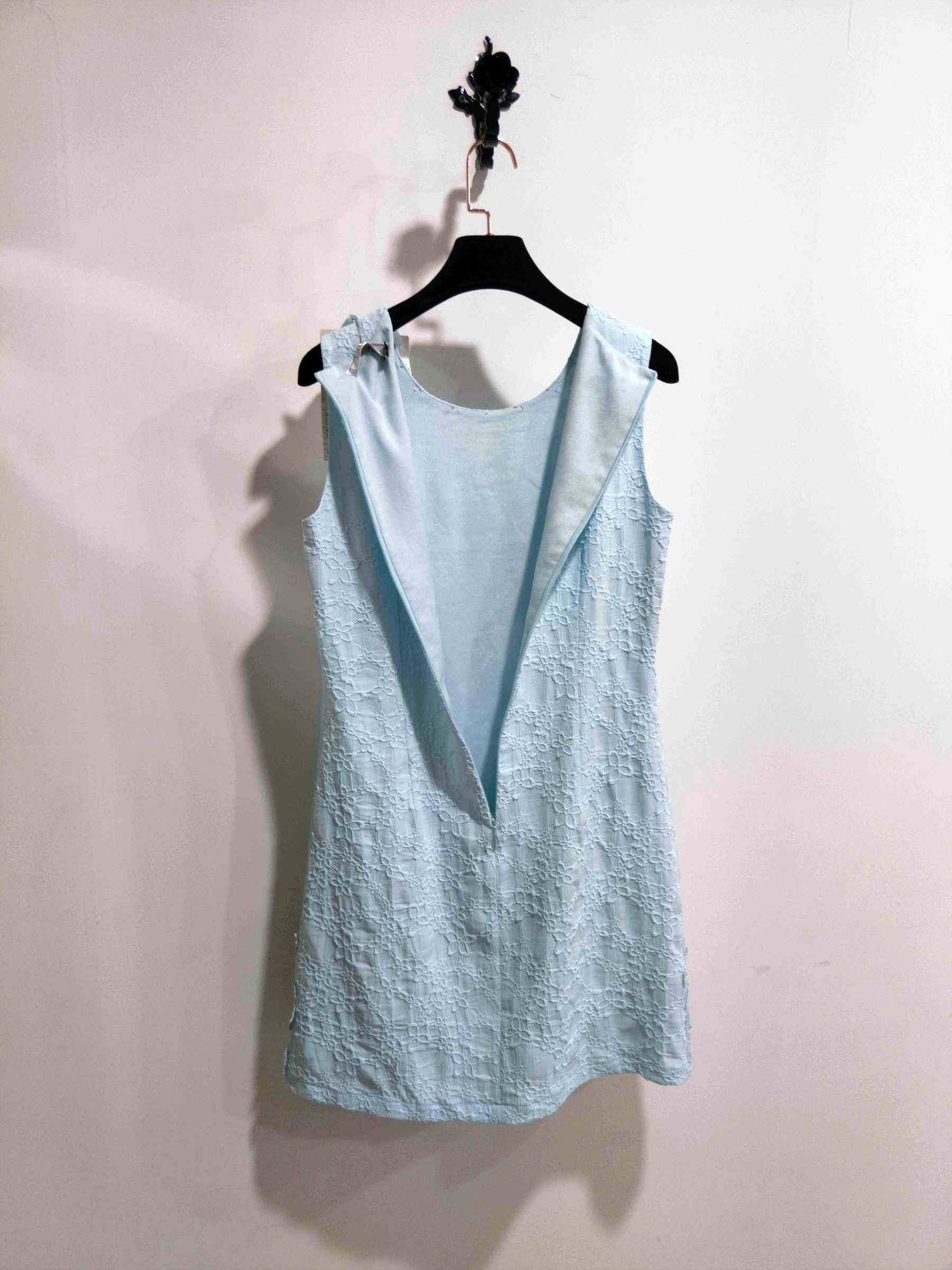 Woman Daily Casual Dress with Latest Nice Design Blue Jacquard Embroidered for Sleeveless Beautiful Ladies Casual Dress (Copy).jpg