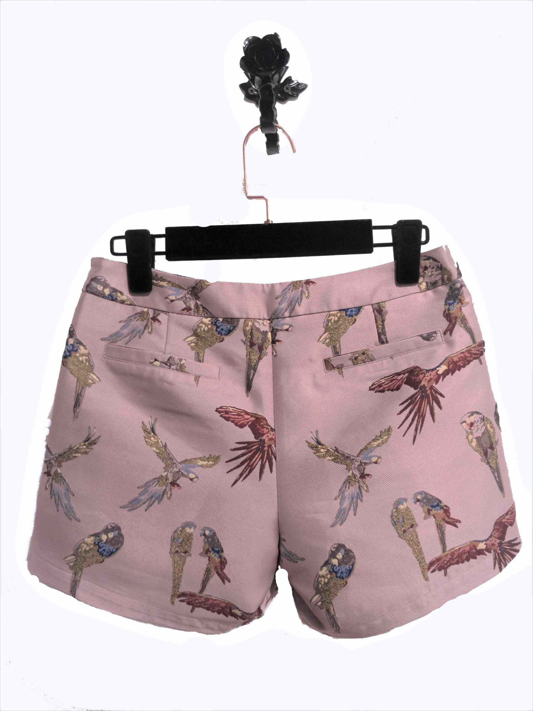 Latest shorts for fashion embroidered pink ladies shorts with spring design hot pants (Copy).jpg