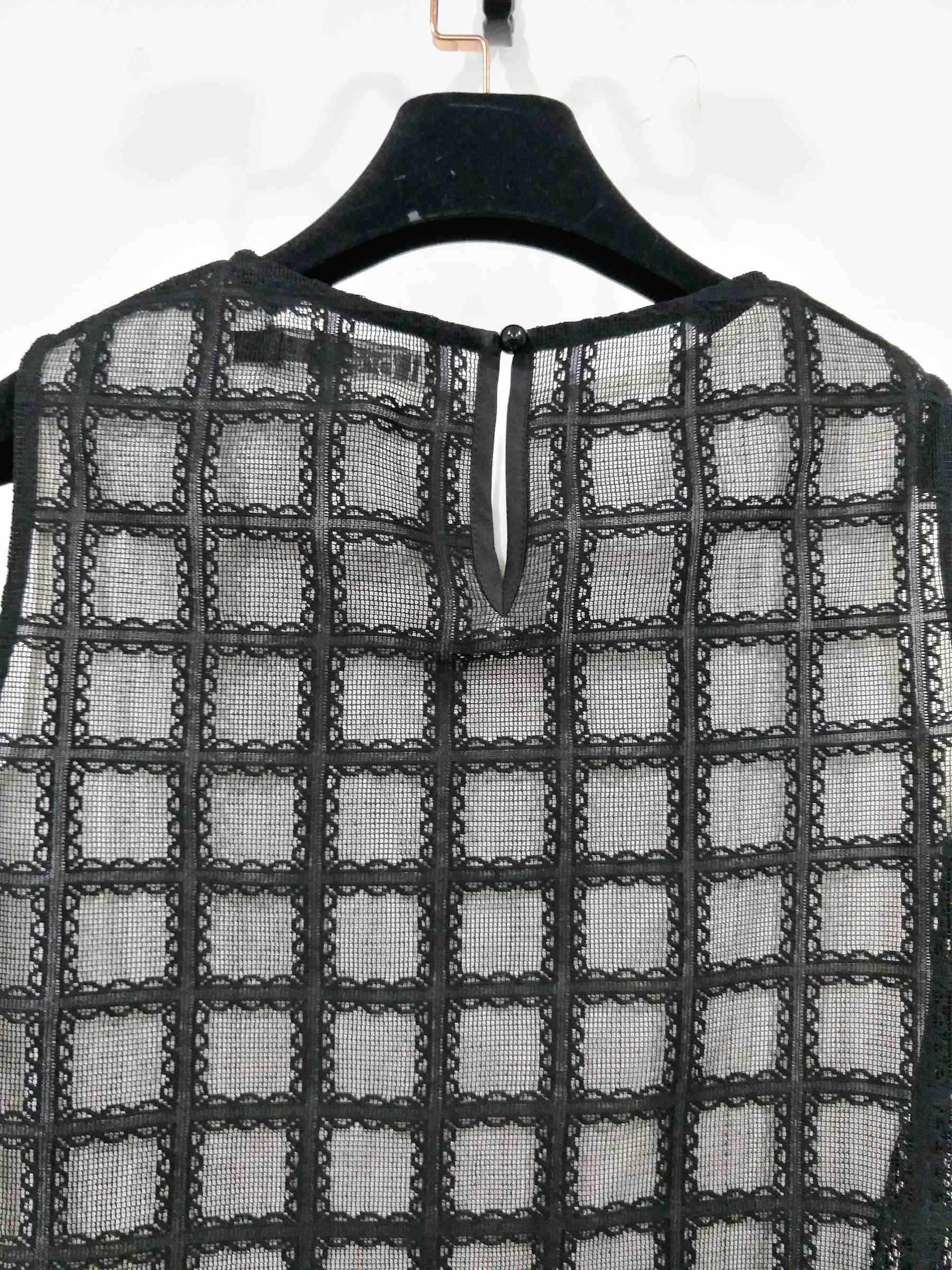 E63274LD-黑色彈力網格兩件式燙鑽連衣裙-服裝代工 (7).jpg