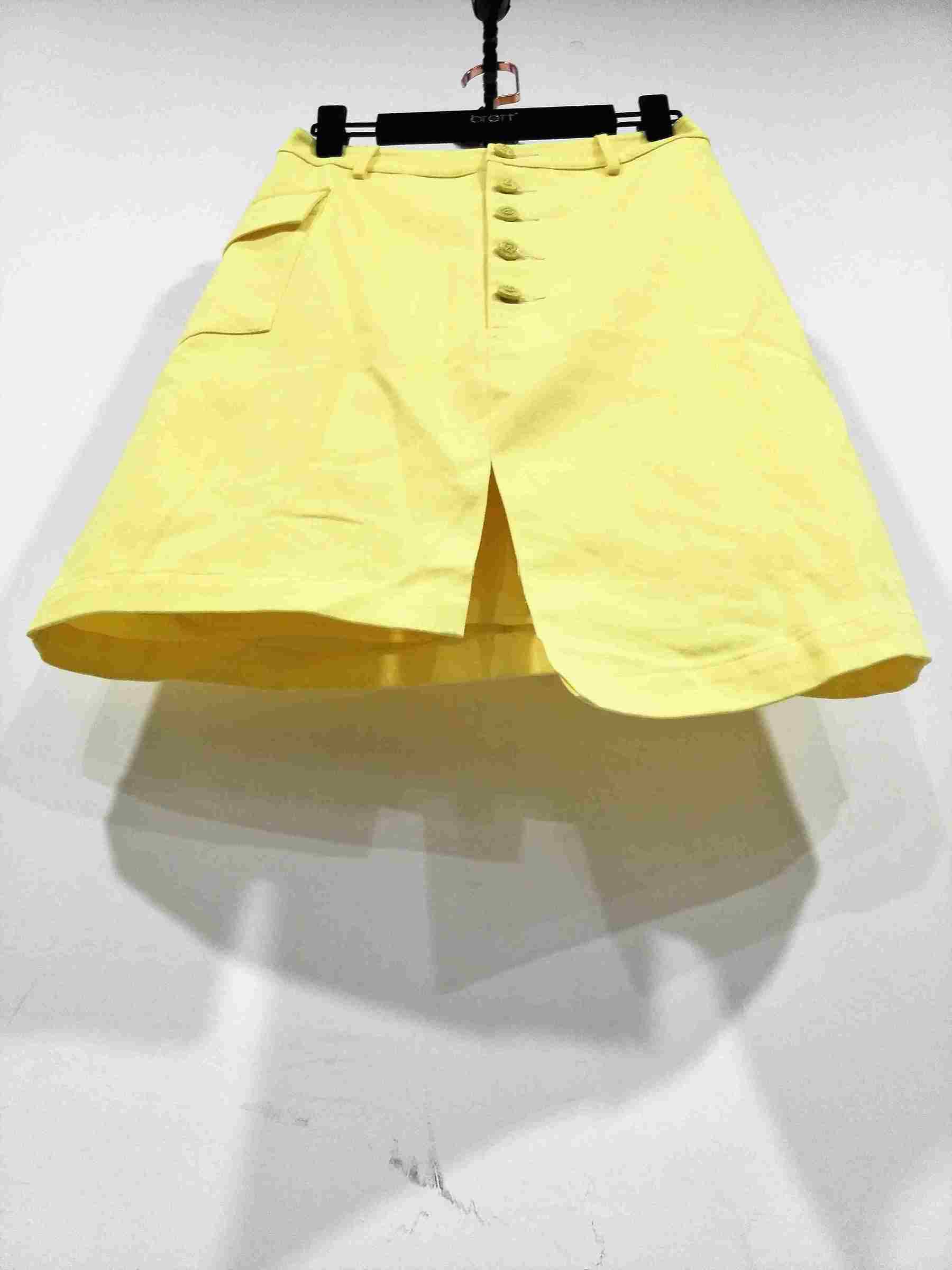黃色斜紋單邊口袋裙子 (7).jpg