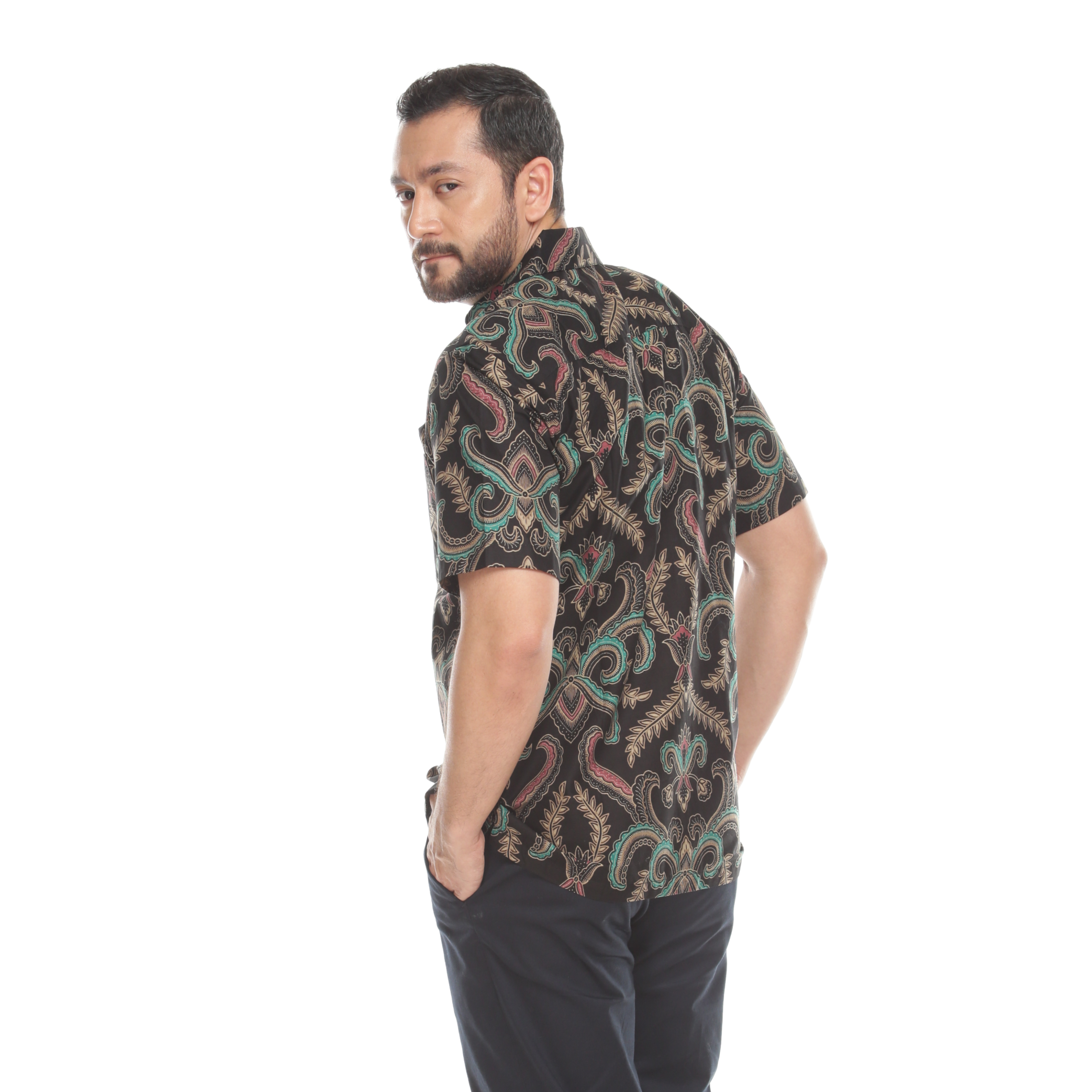Men s Batik  Rangkai Ijo Shirt Baju  Batik  Lelaki  Nohbatik