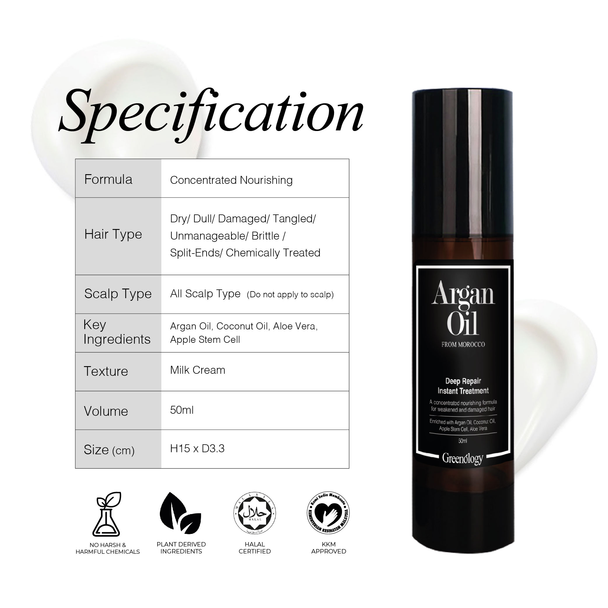 Greenology Argan Oil Deep Repair Instant Treatment