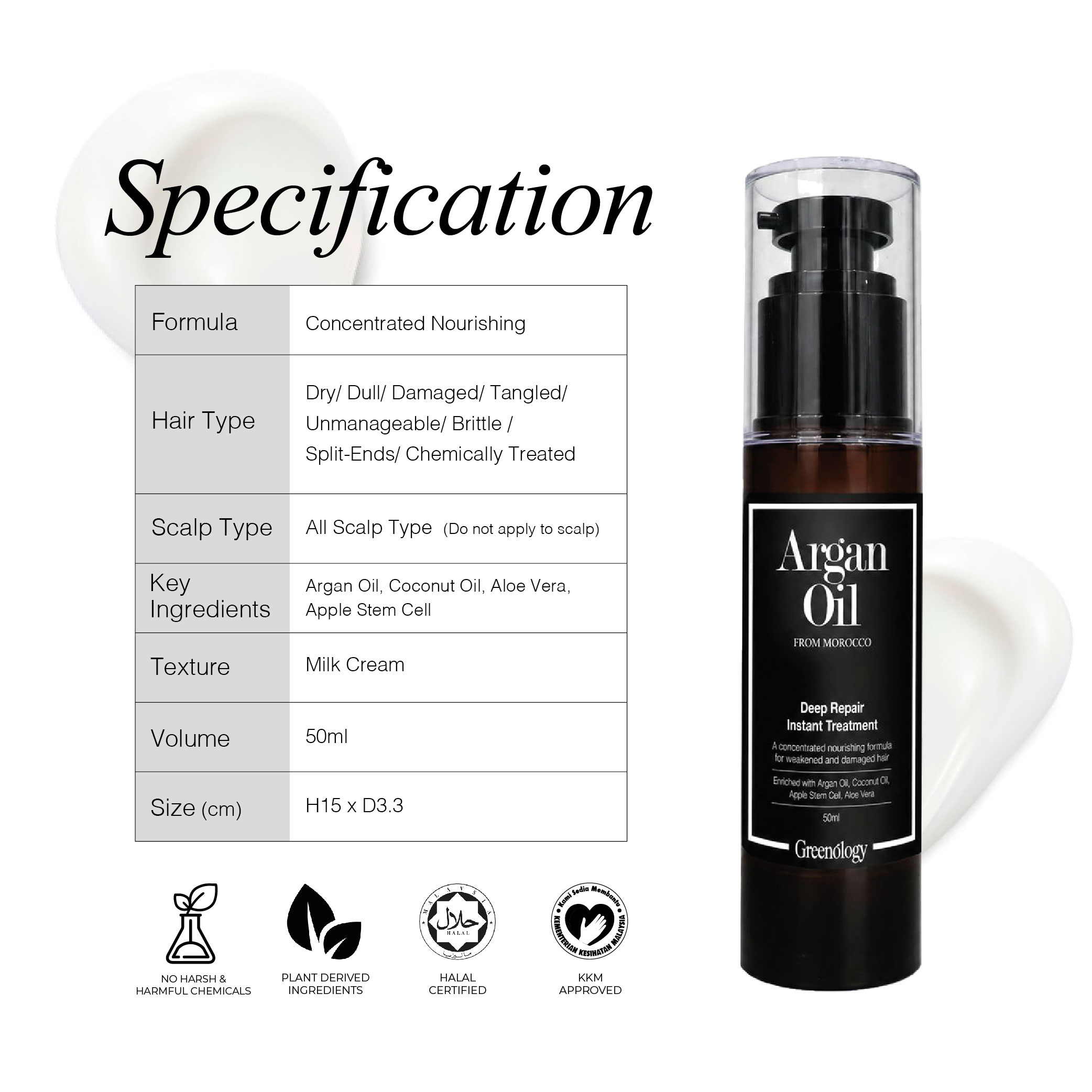 Greenology Argan Oil Deep Repair Instant Treatment