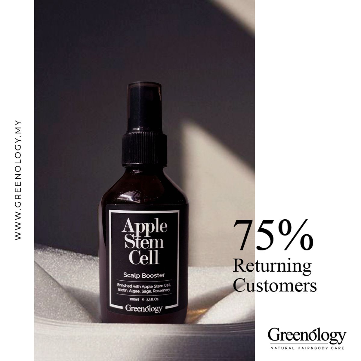 Apple Stem Cell Scalp Booster with 75% Returning Customers