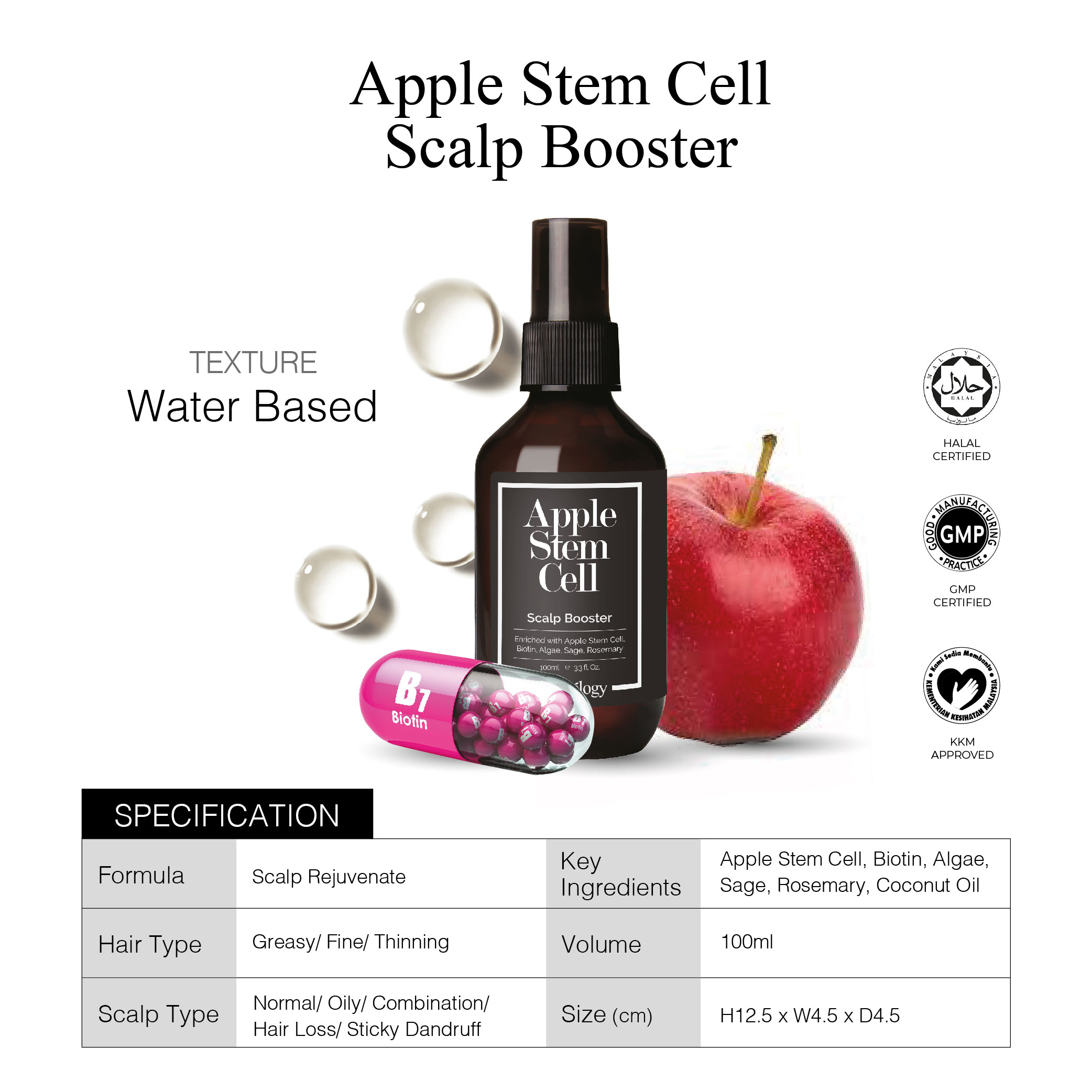 Greenology Apple Stem Cell Scalp Booster