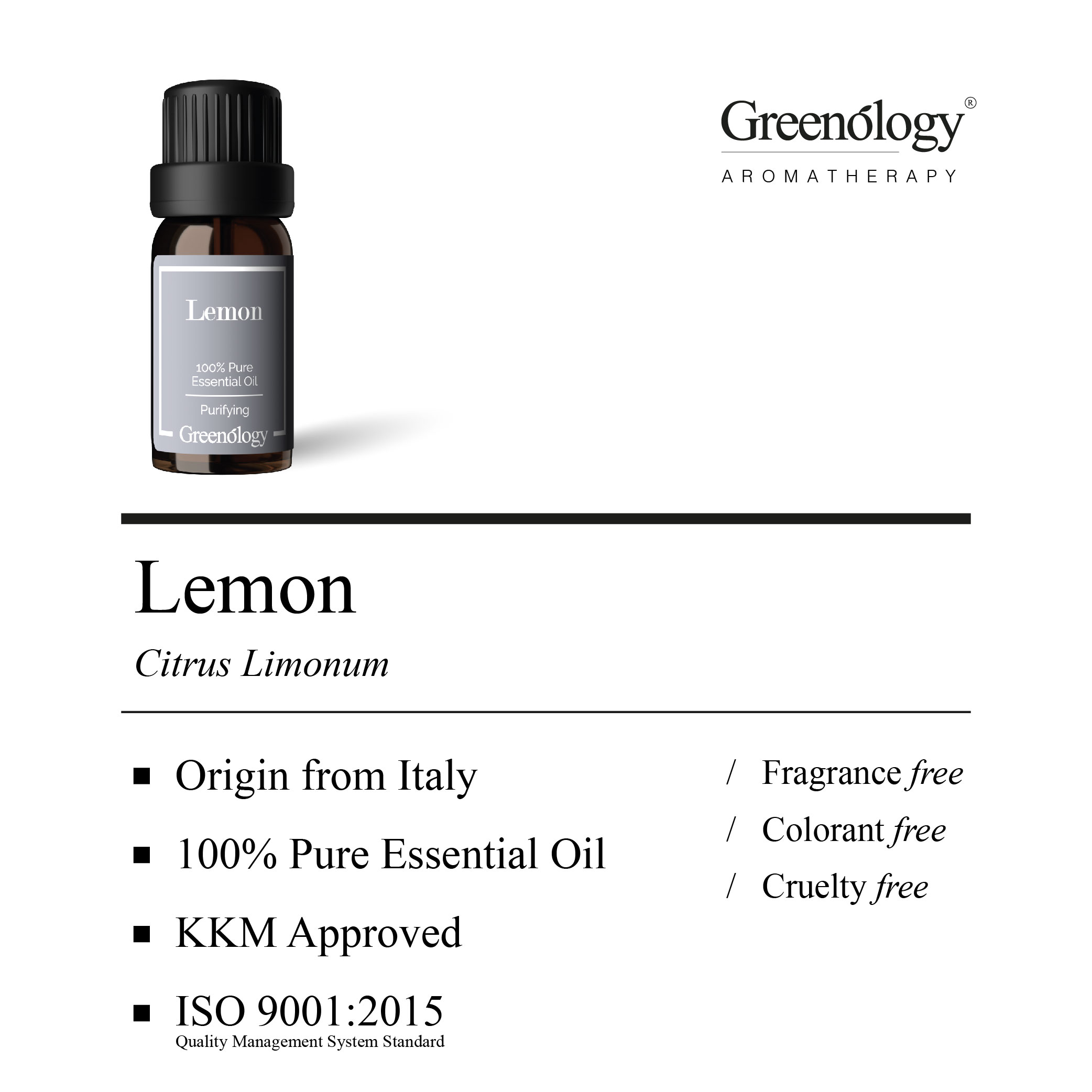 Greenology Pure Lemon Essential Oil 10ml