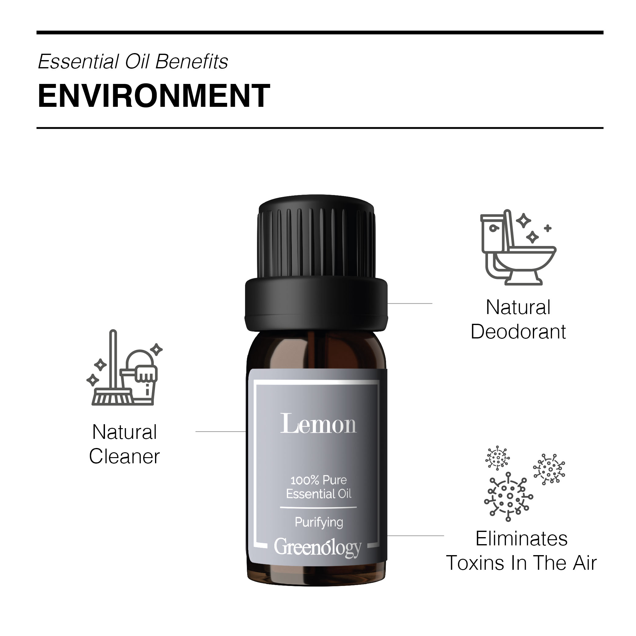 Greenology Pure Lemon Essential Oil 10ml