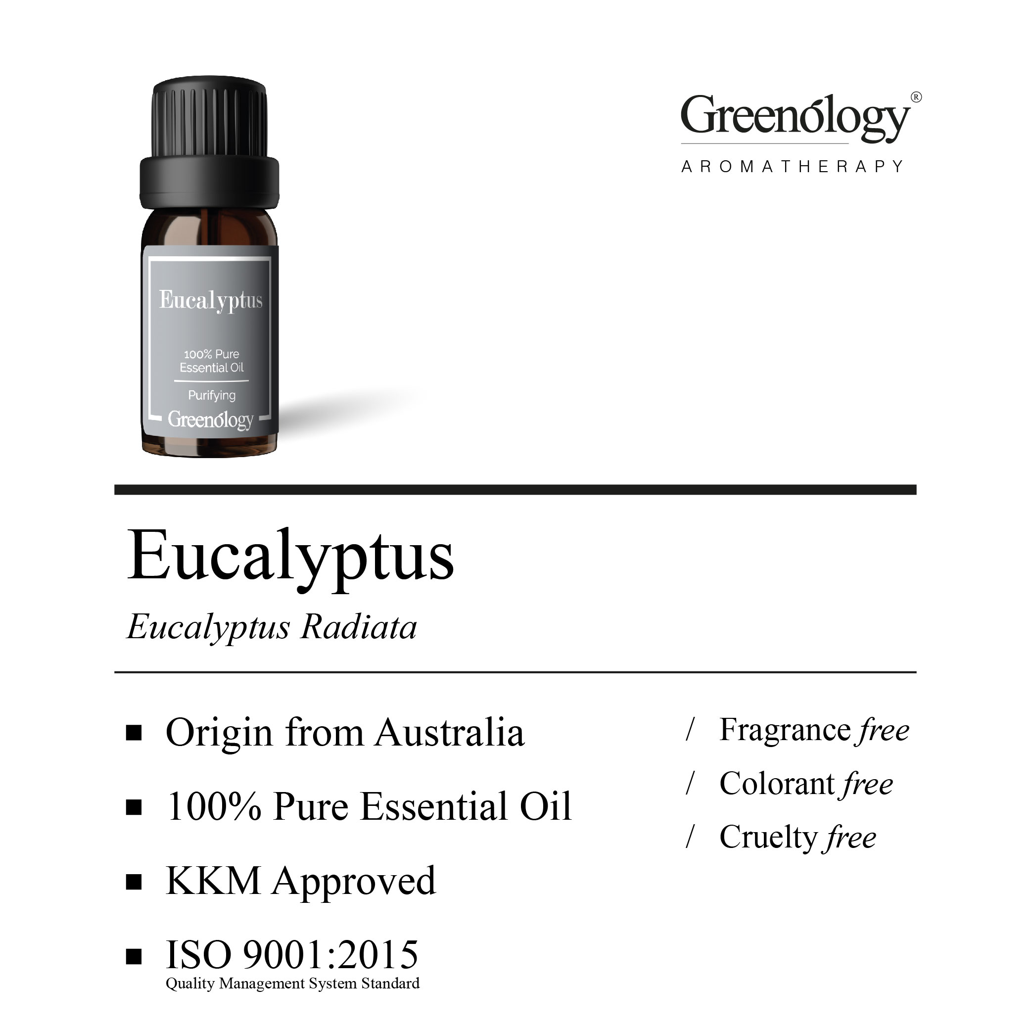 Greenology Aromatherapy 100% Pure Purifying Eucalyptus Essential Oil