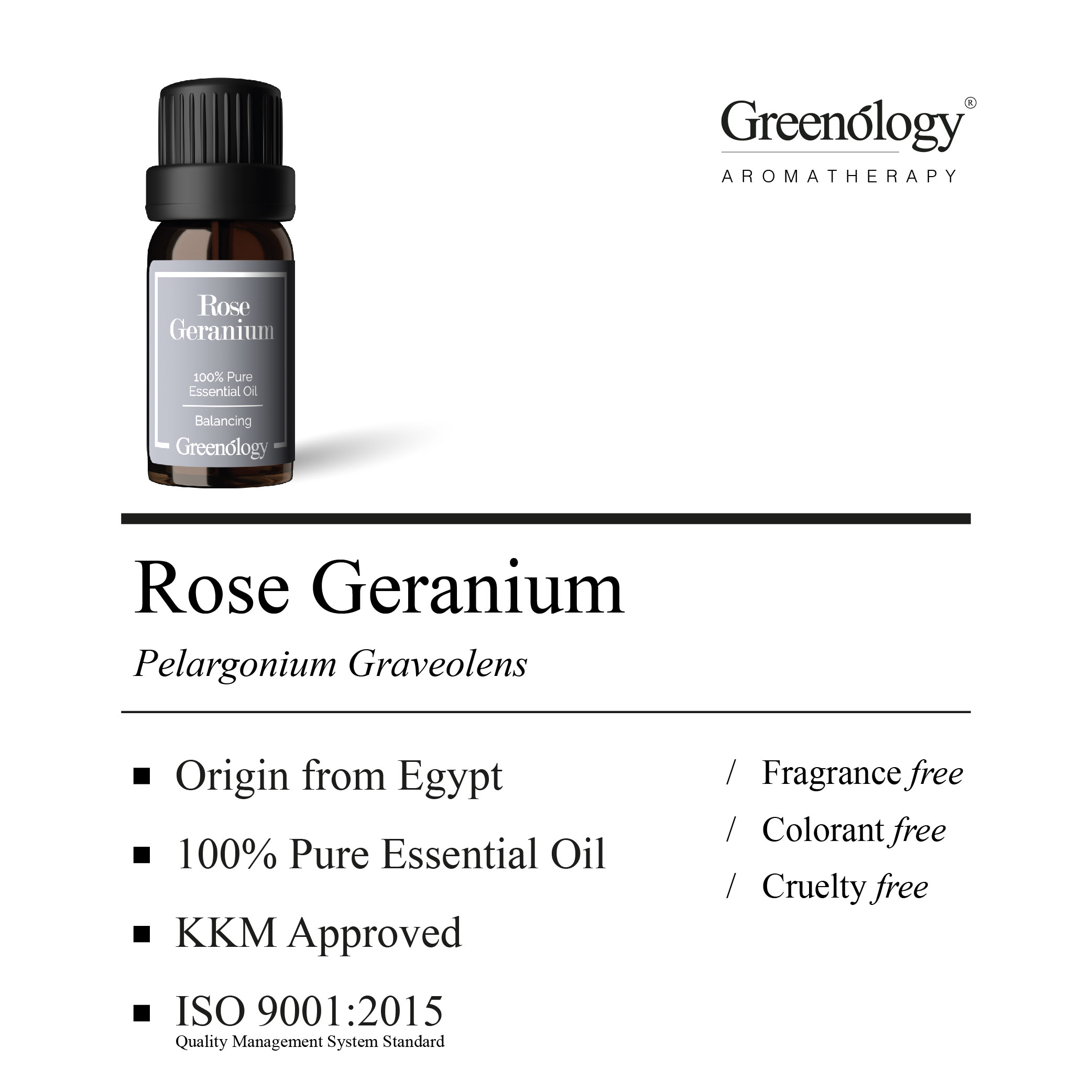 Greenology Pure Rose Geranium Essential Oil 