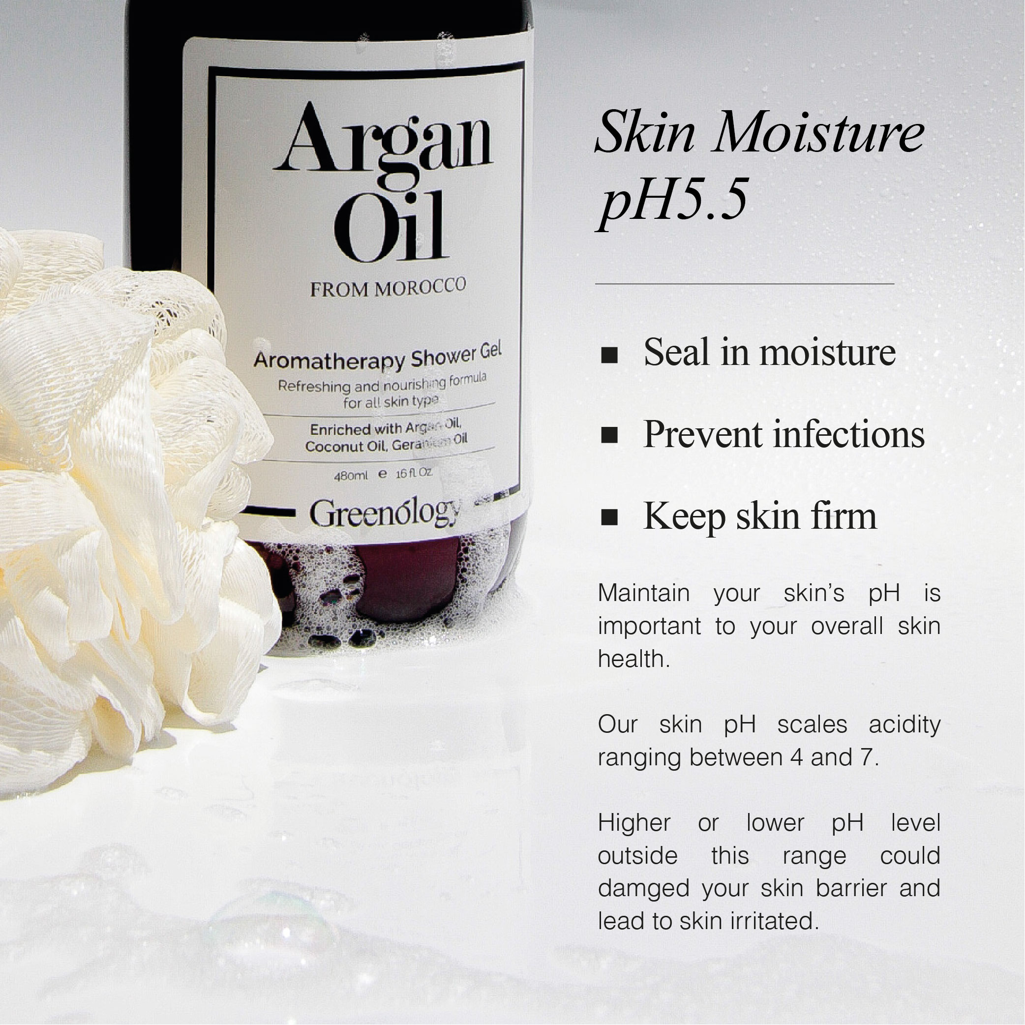Greenology Argan Oil Aromatherapy Shower Gel