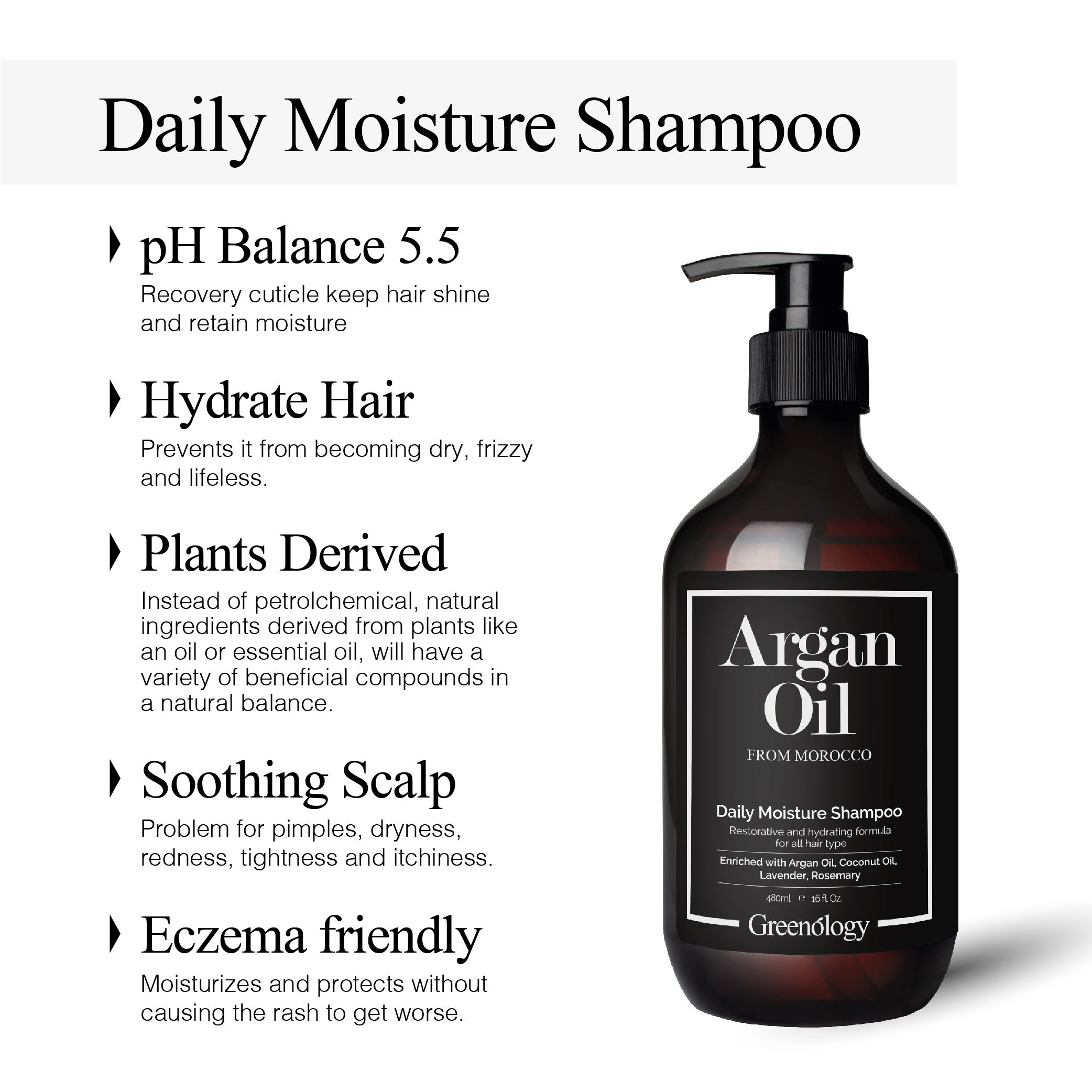 Greenology Argan Oil Daily Moisture Shampoo