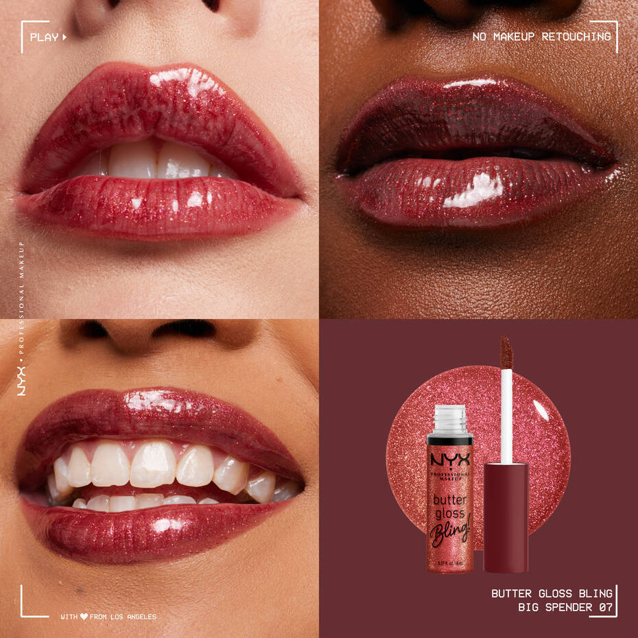 NYX-Professional-Makeup-BUTTER-GLOSS-BLING-07-BIG-SPENDER-0800897255497-Application-Khadija-Stephanie-Trinity