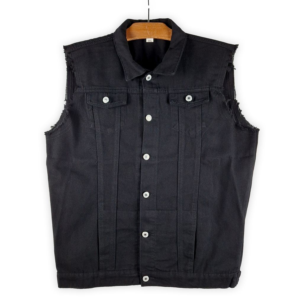 Denim vest Black 黑色牛仔背心 (1)