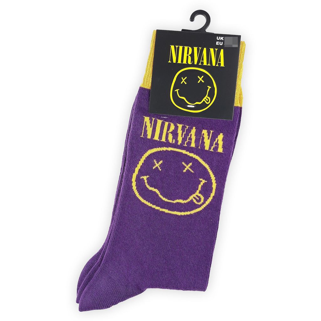 NIRVANA-YELLOW HAPPY FACE Sock