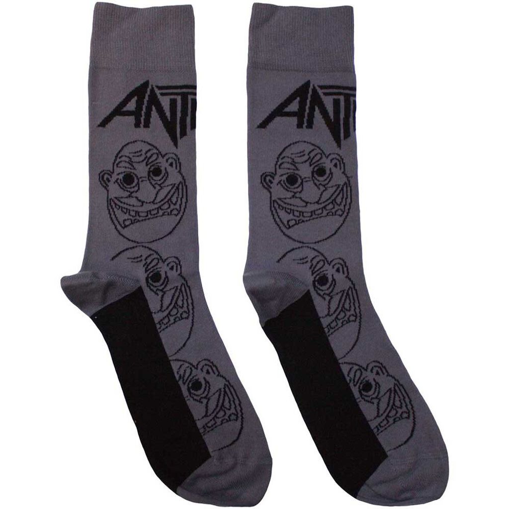 Anthrax-Faces Pattern Mono Socks 1