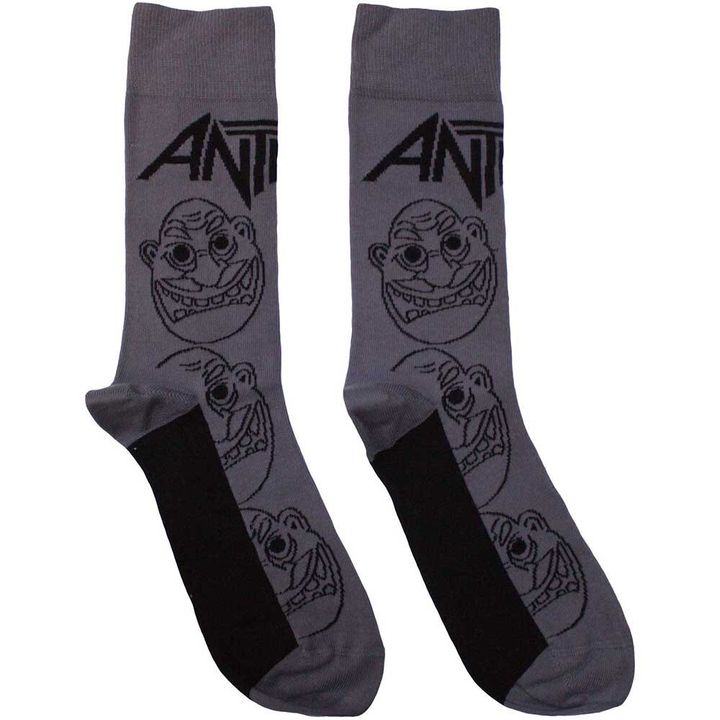 Anthrax-Faces Pattern Mono Socks 1