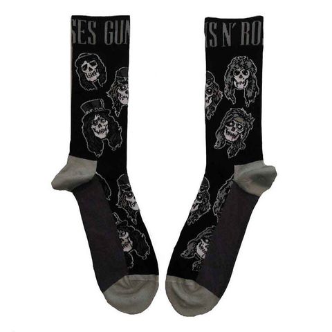Guns N' Roses-Skulls Band Monochrome Socks 1