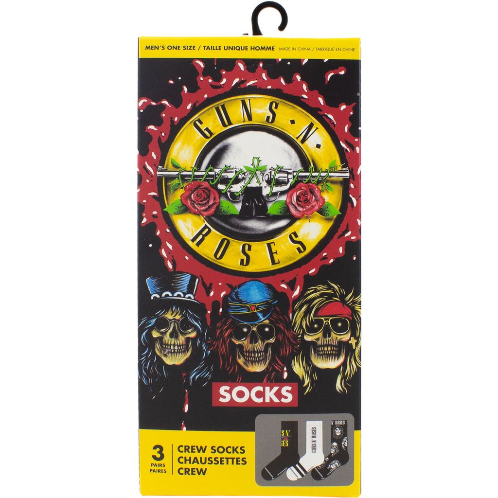 Guns N' Roses-Logos Unisex Sock Gift Box 1